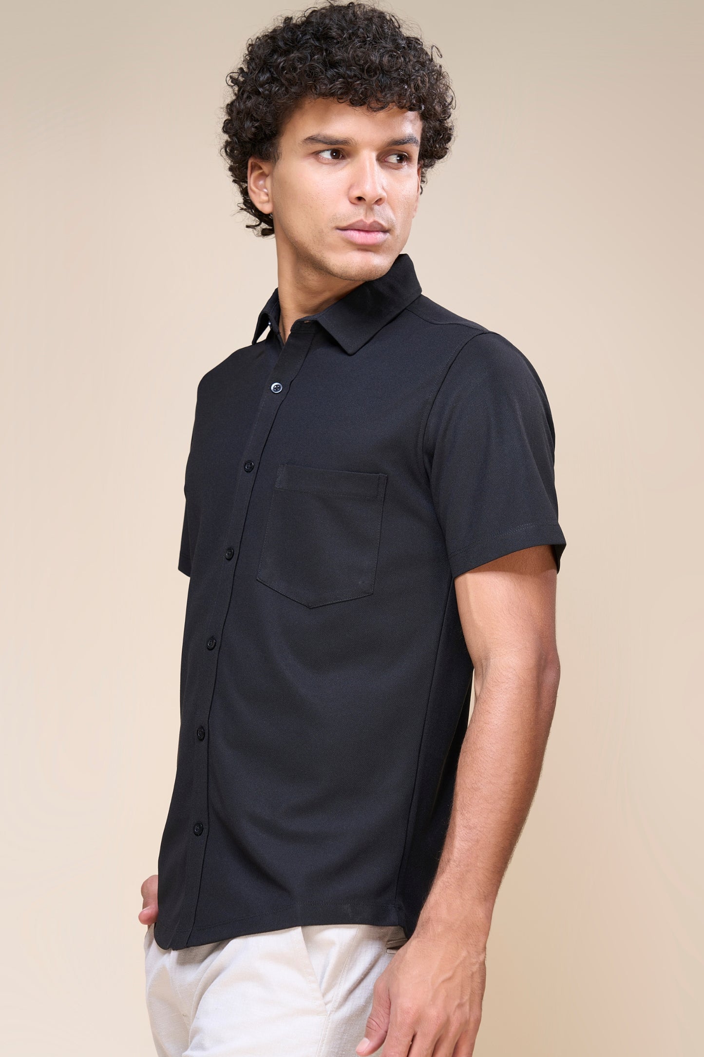 Black - Smart Tech Pocket Shirt Maxzone Clothing