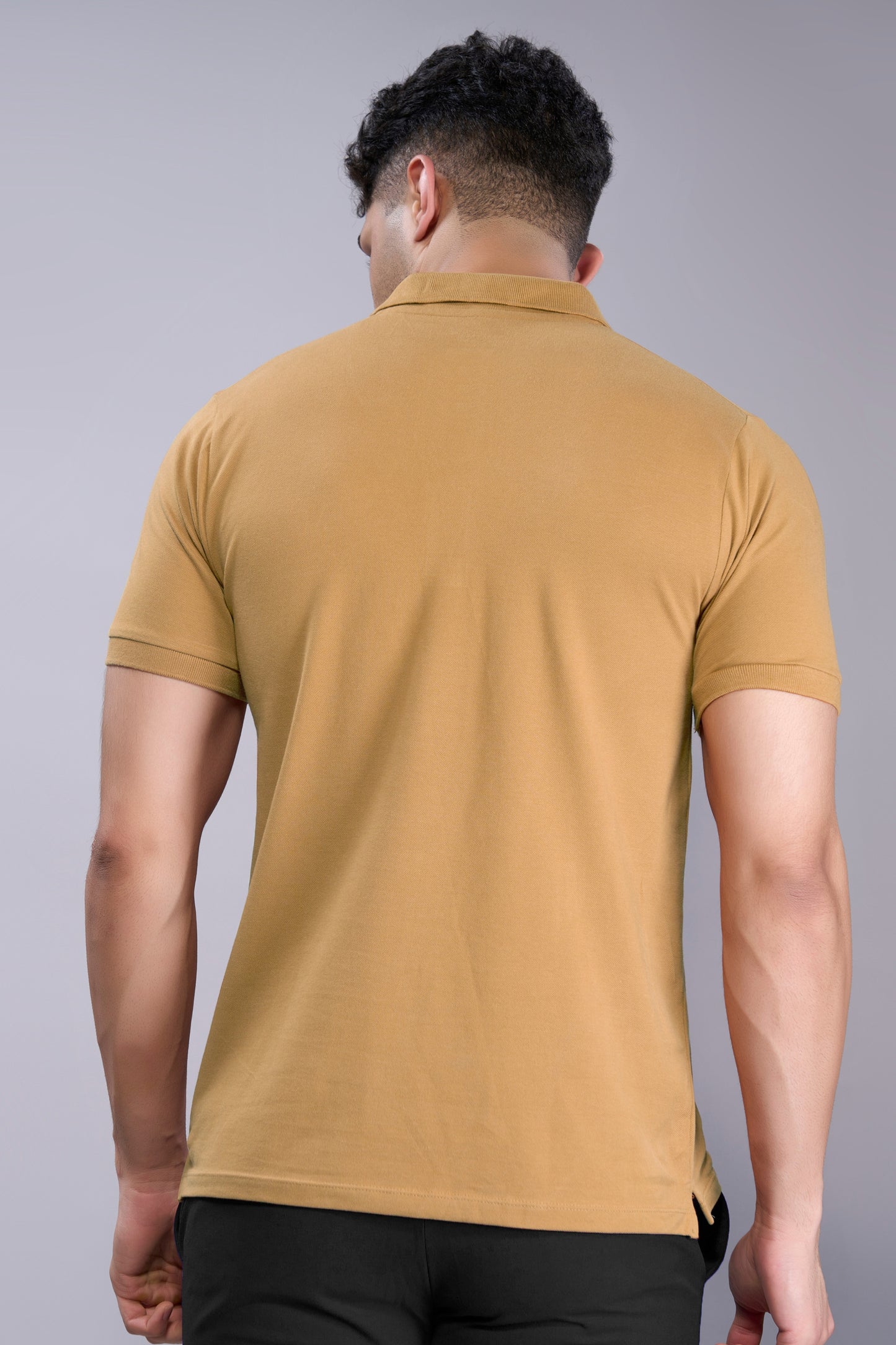 Khaki - Cotton Pique Polo