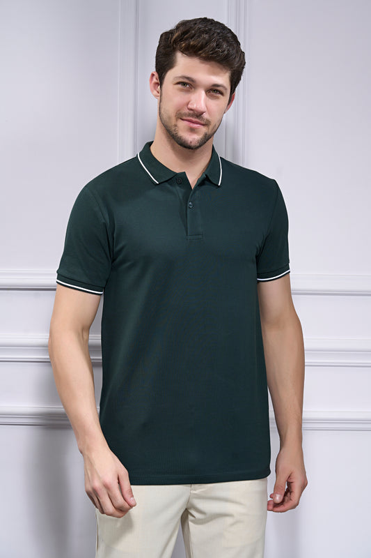 Identity Polo 2.0 - June Green Polo T-SHIRT Maxzone Clothing