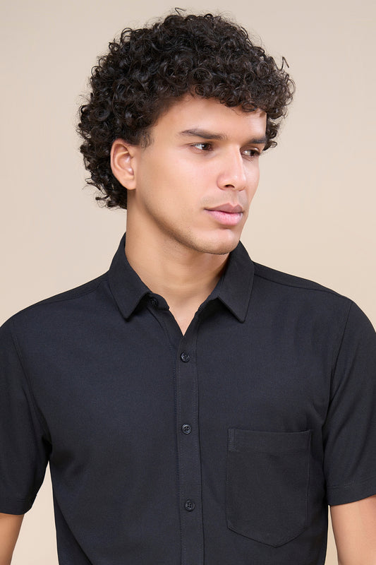 Black - Smart Tech Pocket Shirt Maxzone Clothing