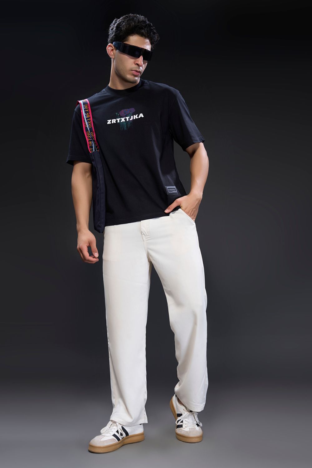 Black ZRTXTJKA Print - Oversize T-shirt