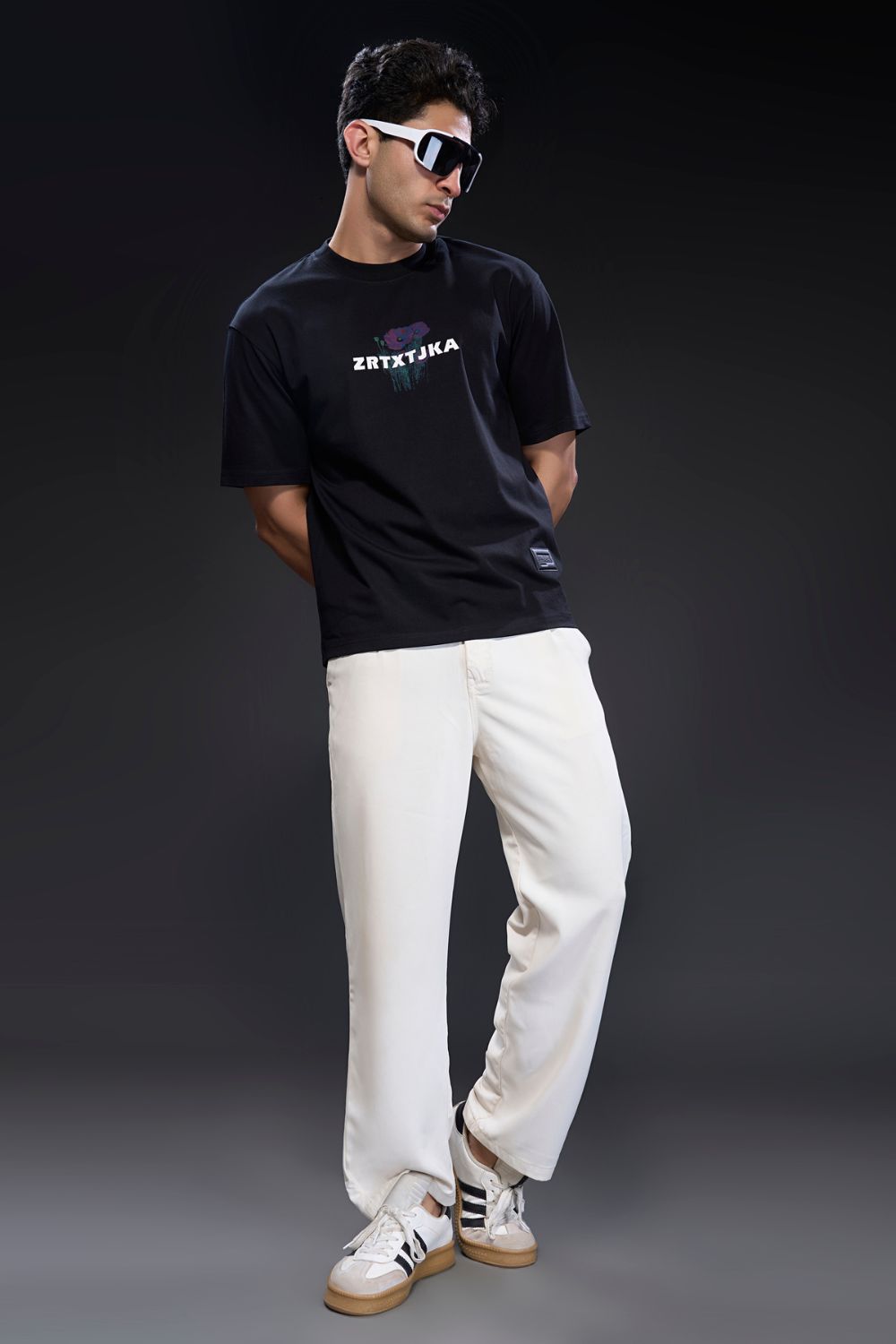 Black ZRTXTJKA Print - Oversize T-shirt