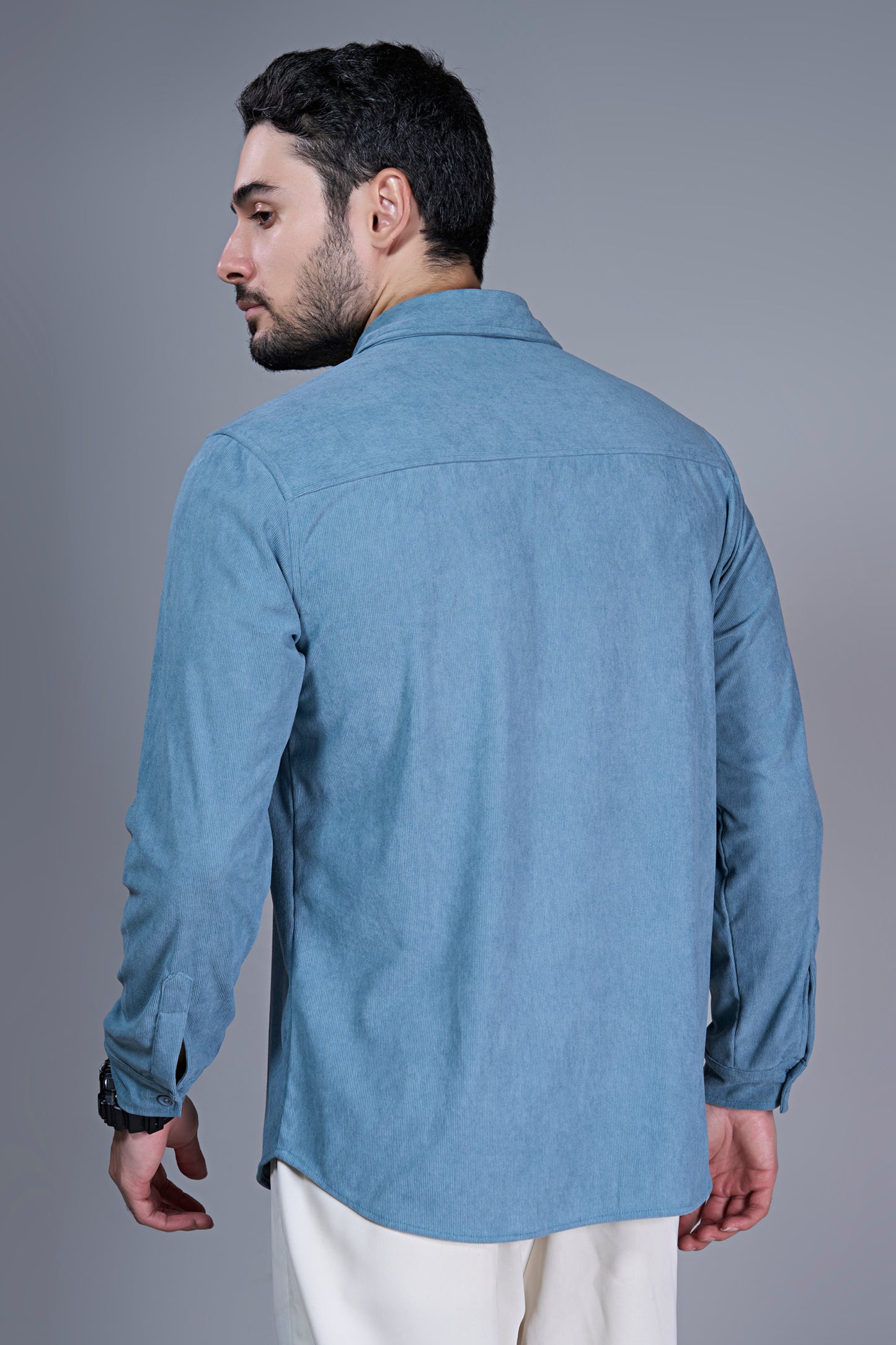Powder Blue - Corduroy Shirt