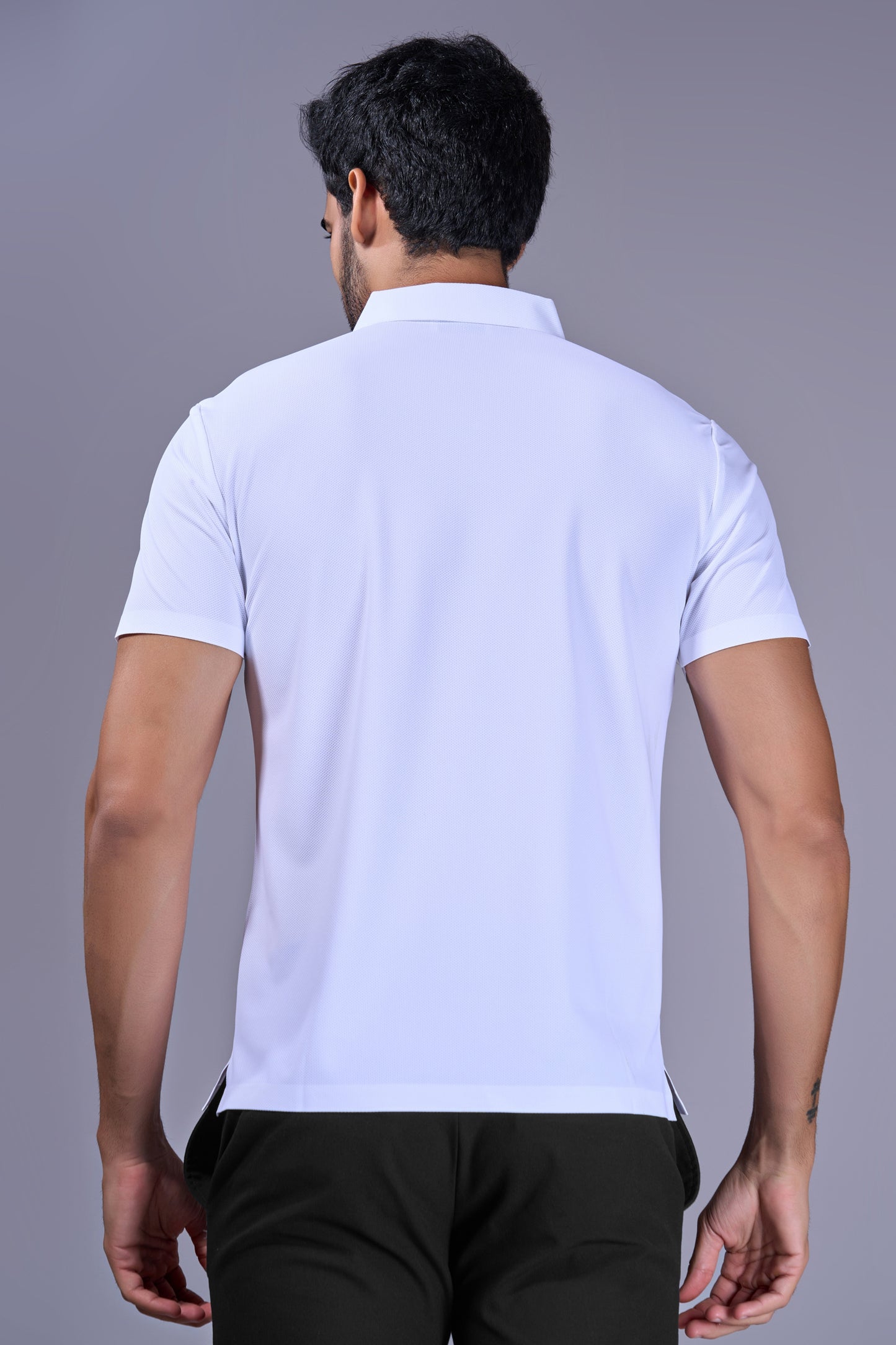 White - 2 Button Stitchless Polo