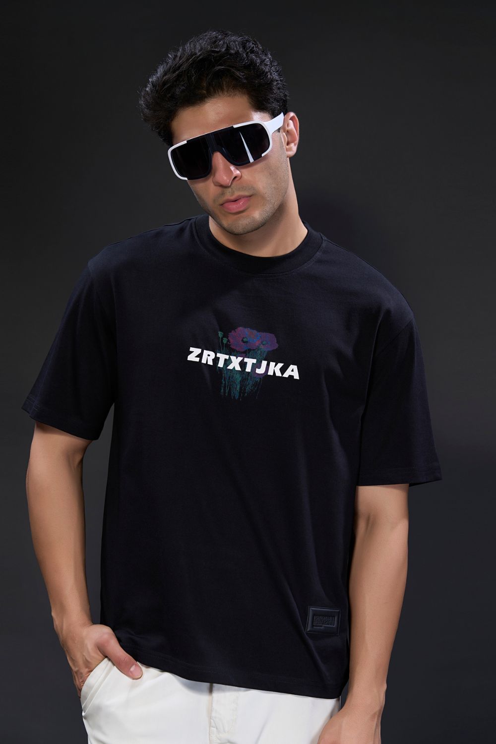 Black ZRTXTJKA Print - Oversize T-shirt