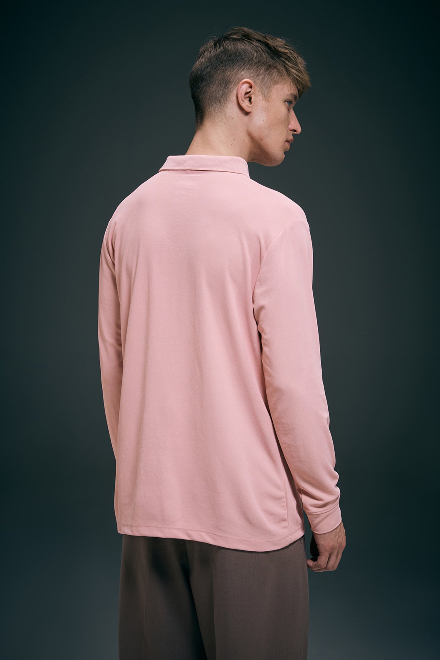 Mauve Full Sleeve Smart Tech Polo Maxzone Clothing