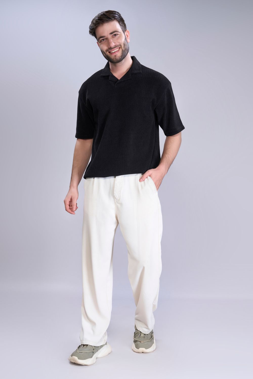 Black - Old Money Knit Polo