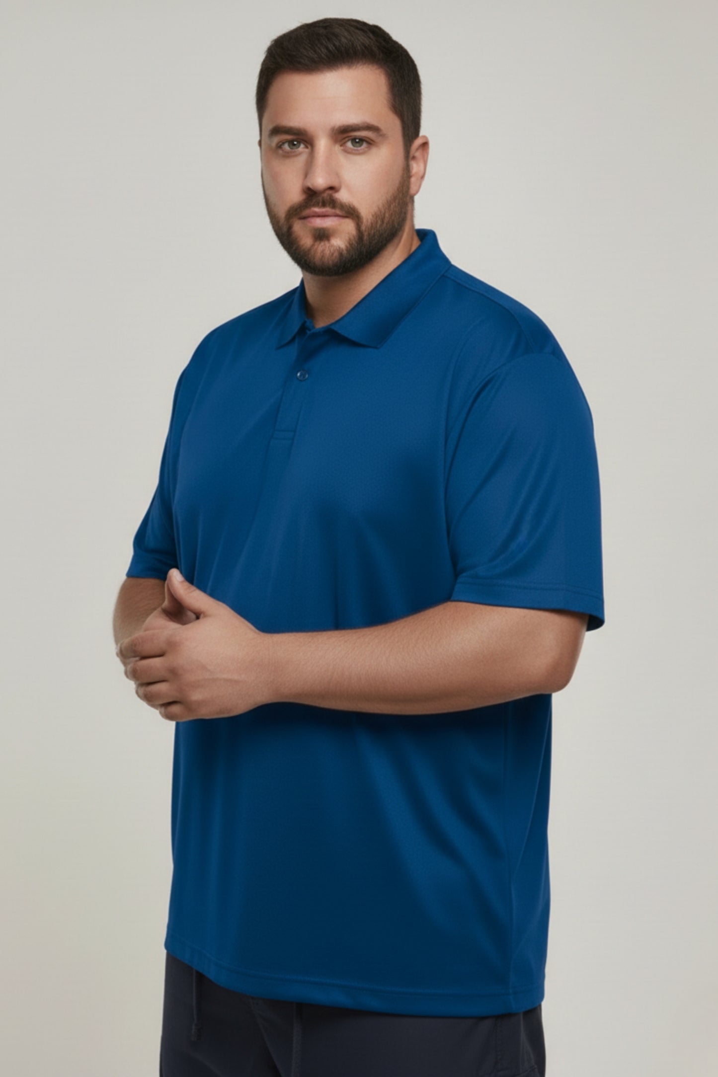 Teal Navy - Smart Tech Polo Plus Size