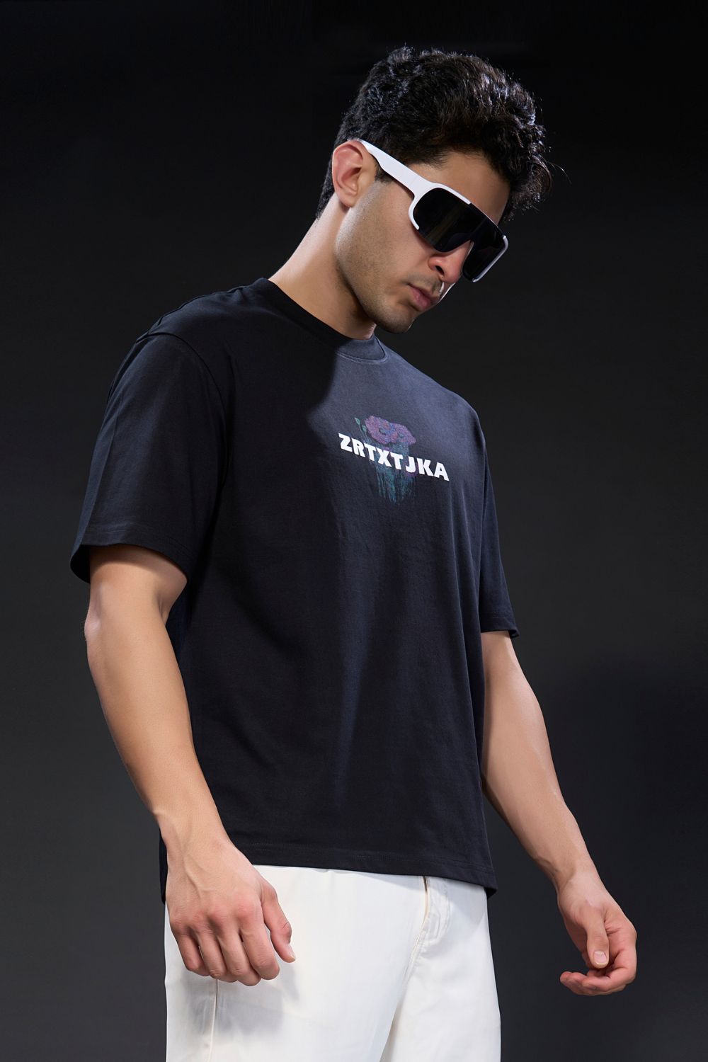 Black ZRTXTJKA Print - Oversize T-shirt