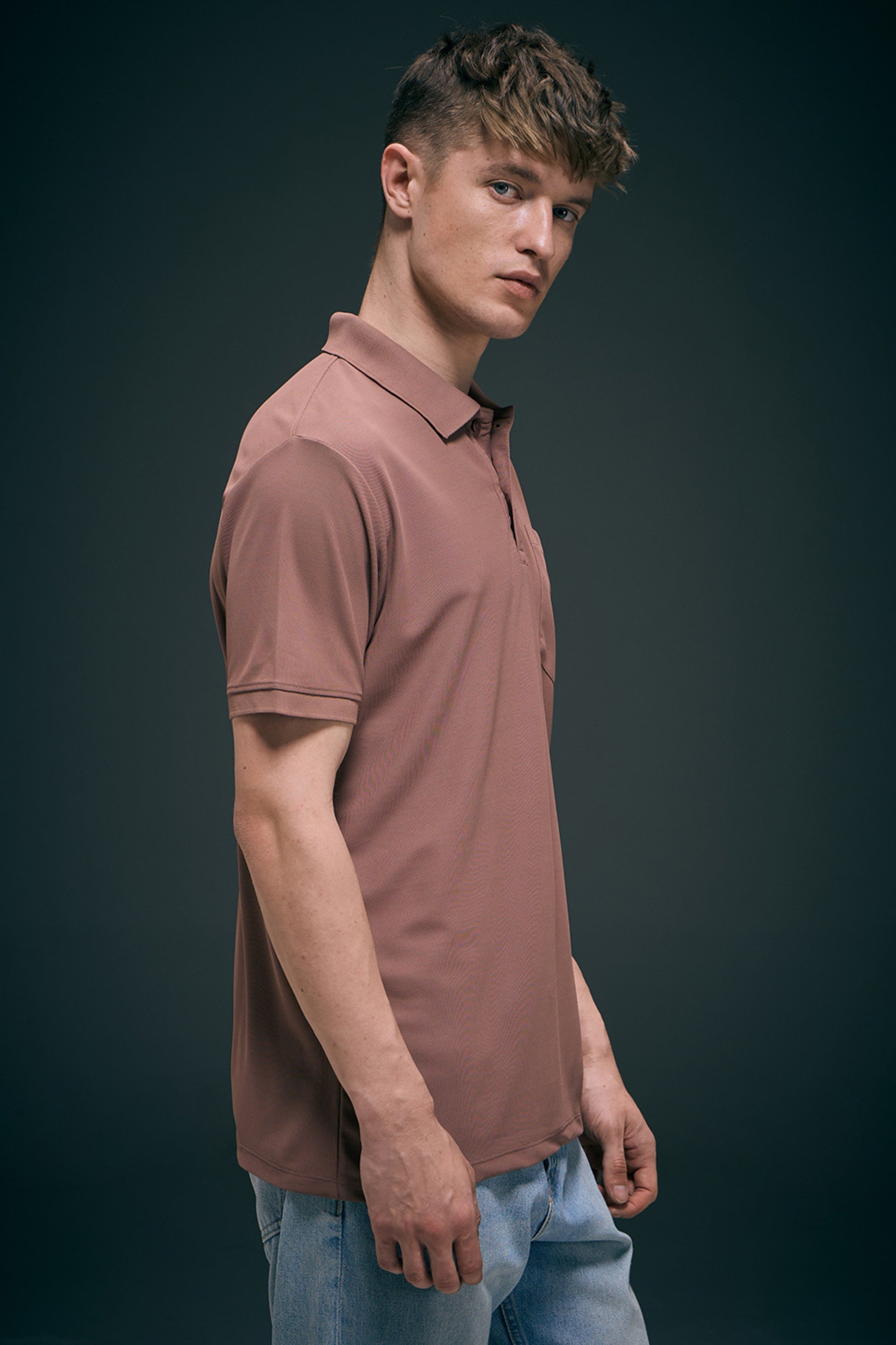 Rich Maroon Smart Tech Pocket + Polo T-shirts Maxzone Clothing