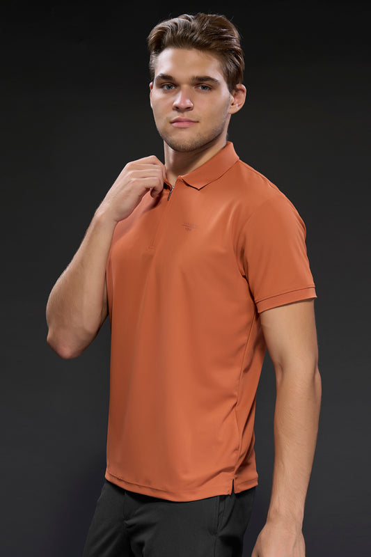 Rust Orange 365 Days Y2K Polo T-shirt