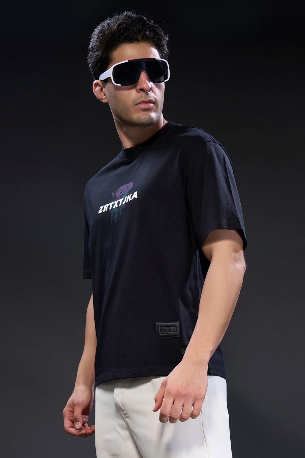Black ZRTXTJKA Print - Oversize T-shirt