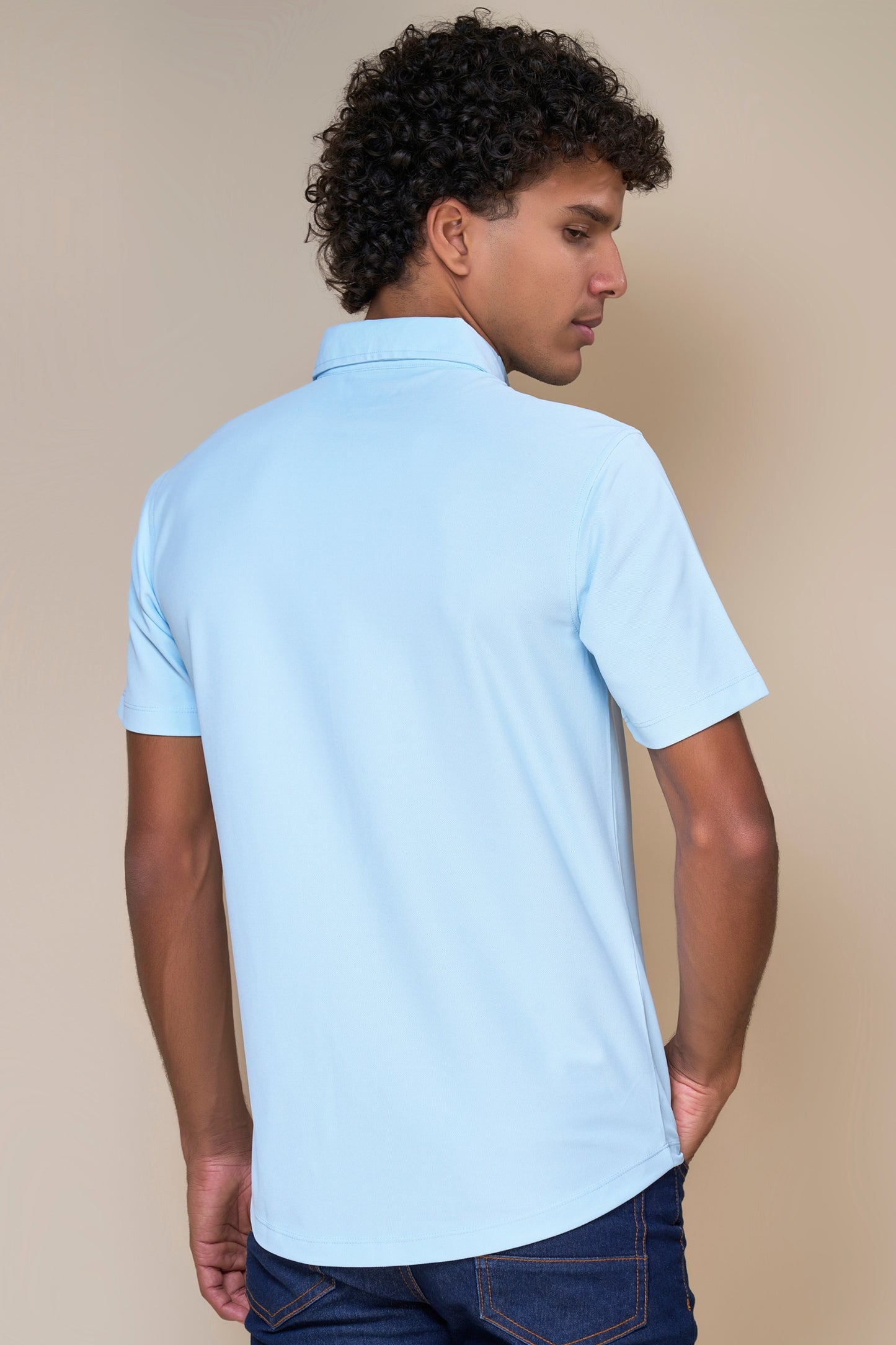 Powder Blue - Smart Tech Pocket Shirt Maxzone Clothing