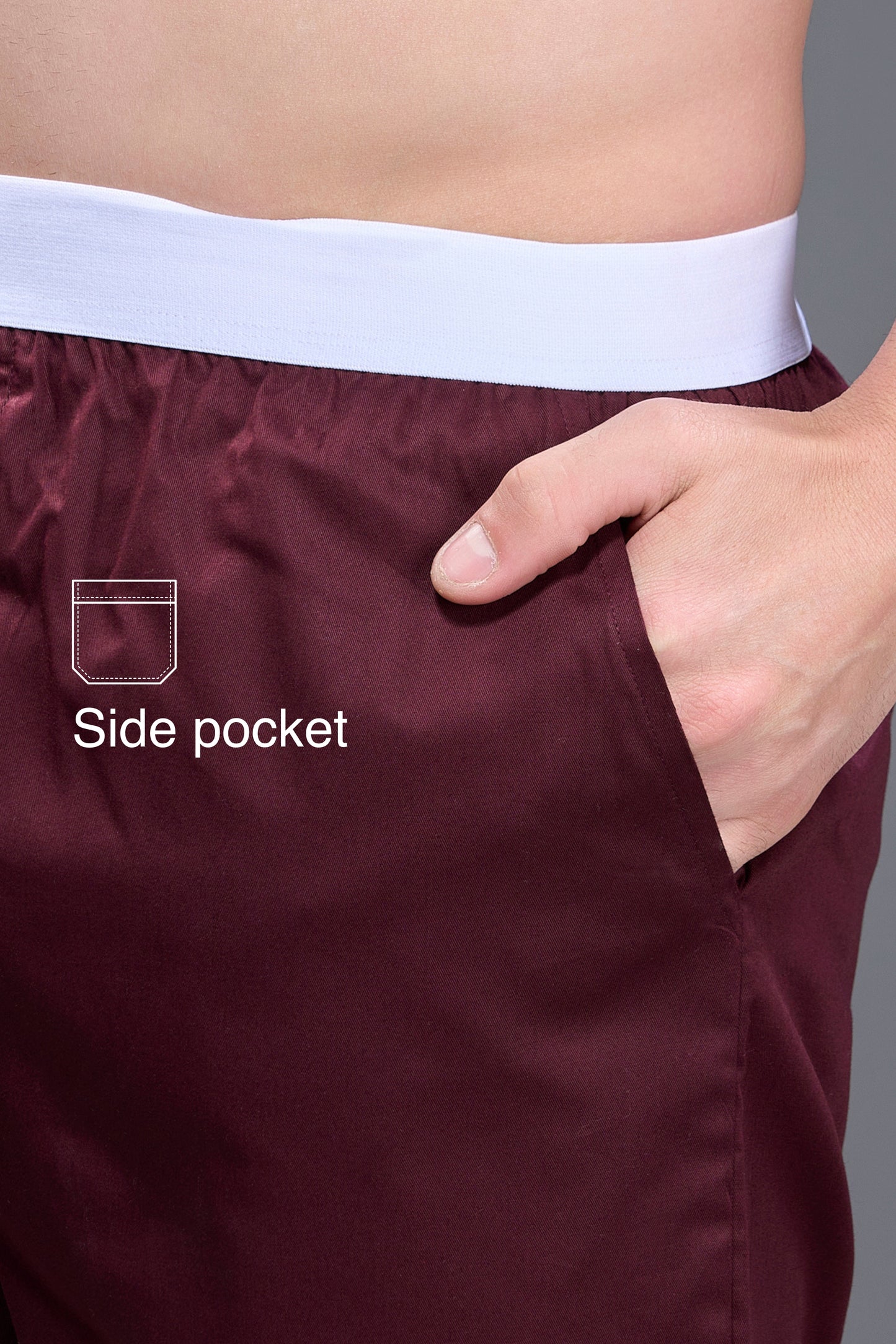 Maroon - Bare Comfort Boxer Maxzone Clothing