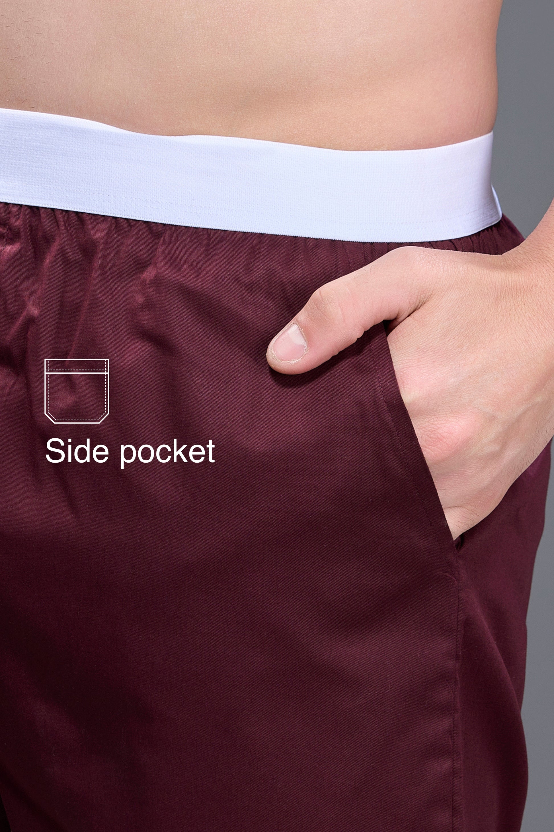 Maroon - Bare Comfort Boxer Maxzone Clothing