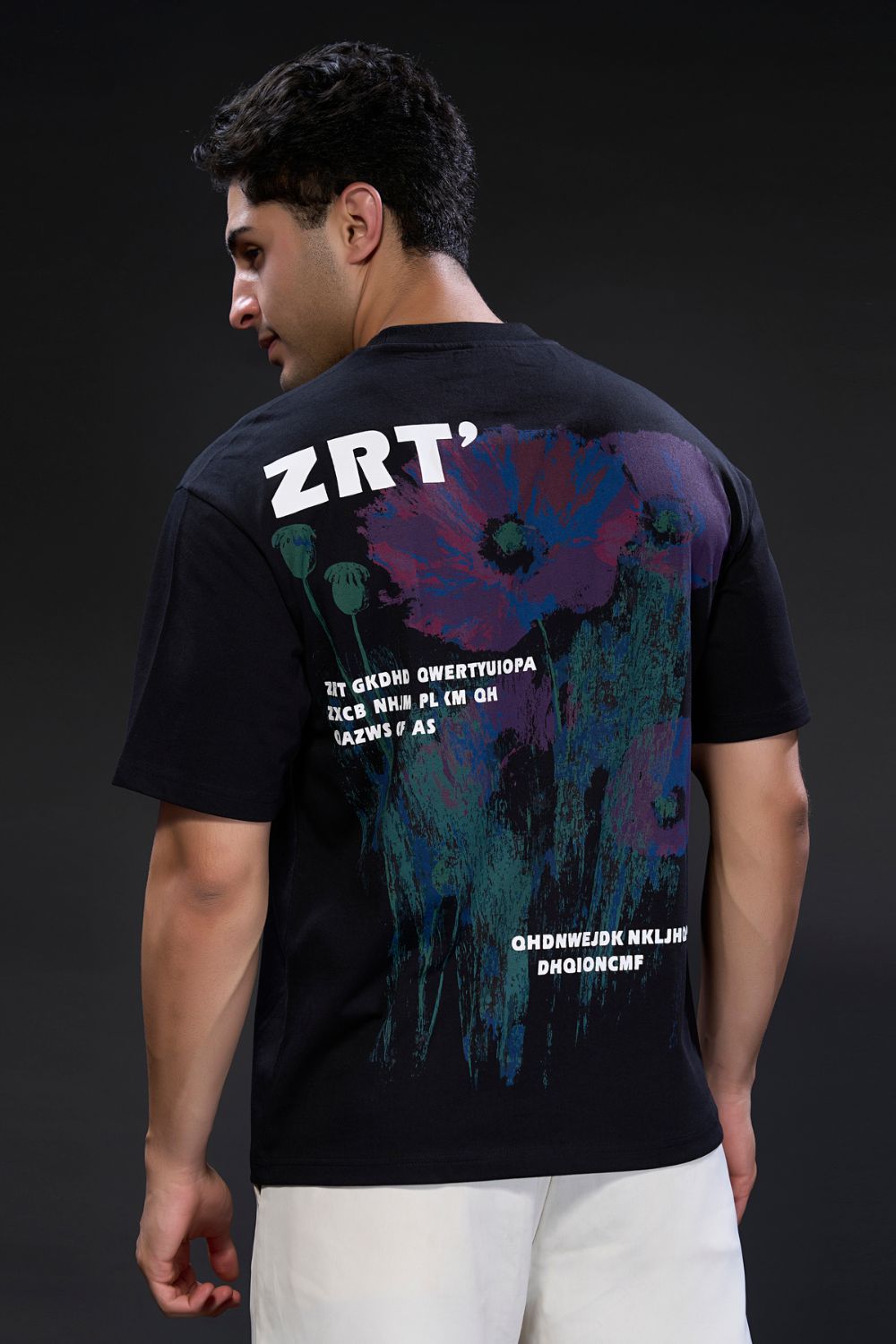 Black ZRTXTJKA Print - Oversize T-shirt