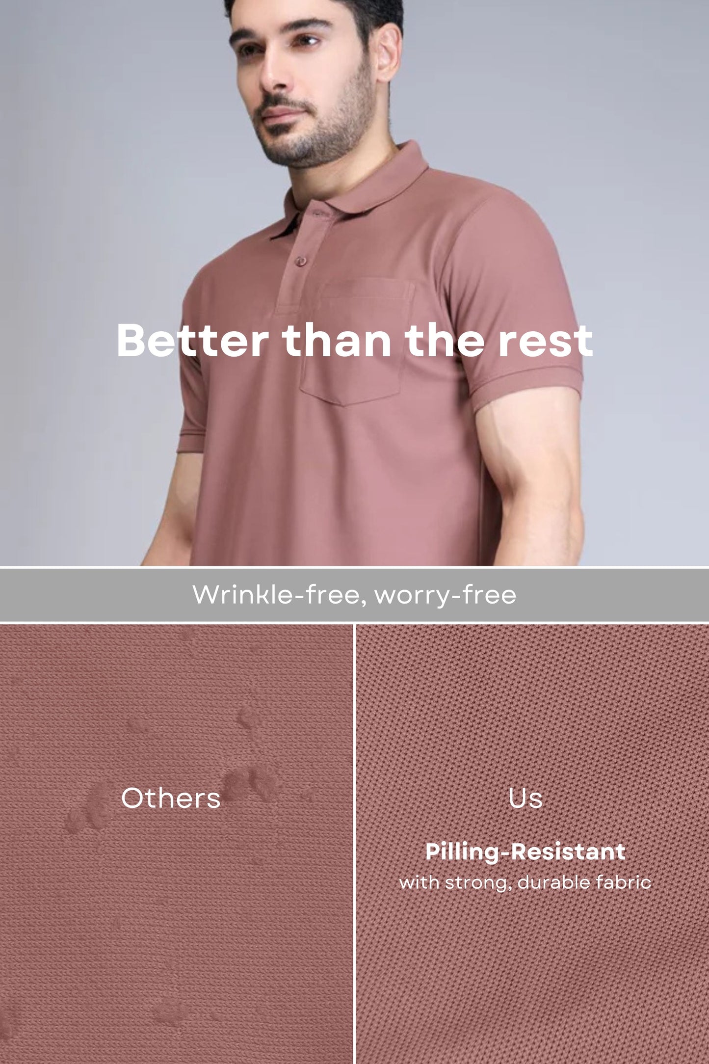 Rich Maroon Smart Tech Pocket + Polo T-shirts Maxzone Clothing