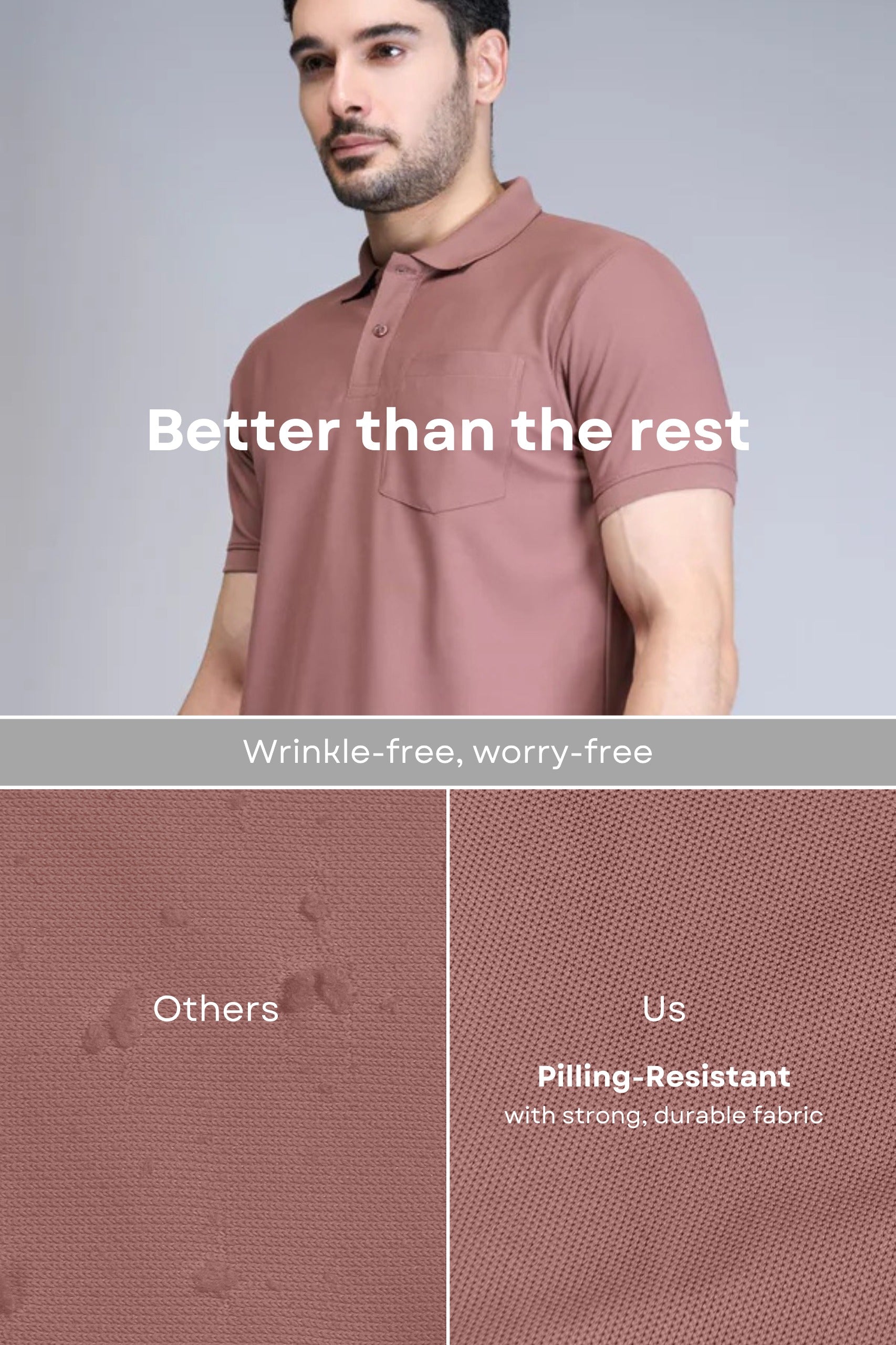 Rich Maroon Smart Tech Pocket + Polo T-shirts Maxzone Clothing