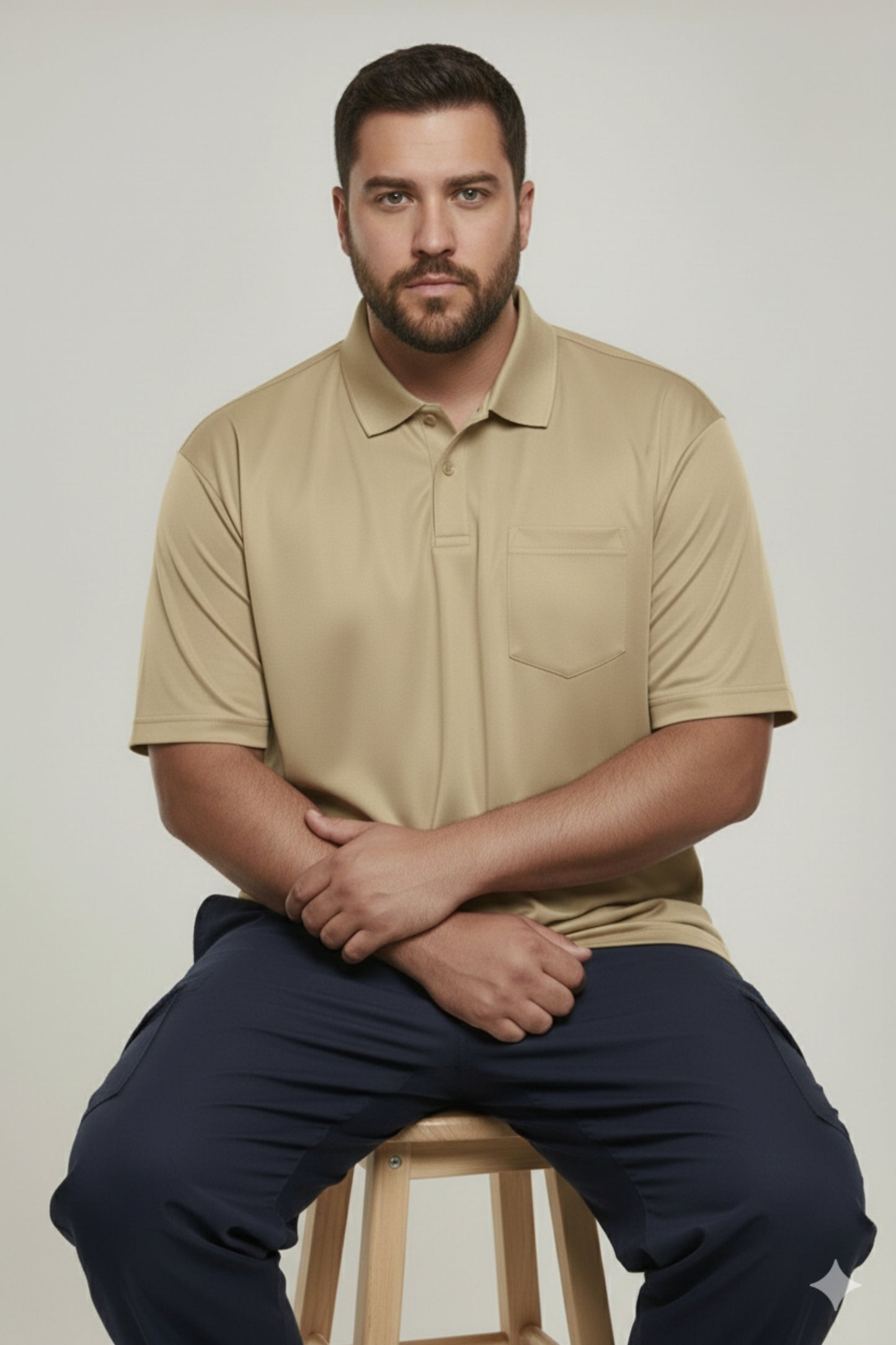 Green - Smart Tech Pocket Polo Plus Size