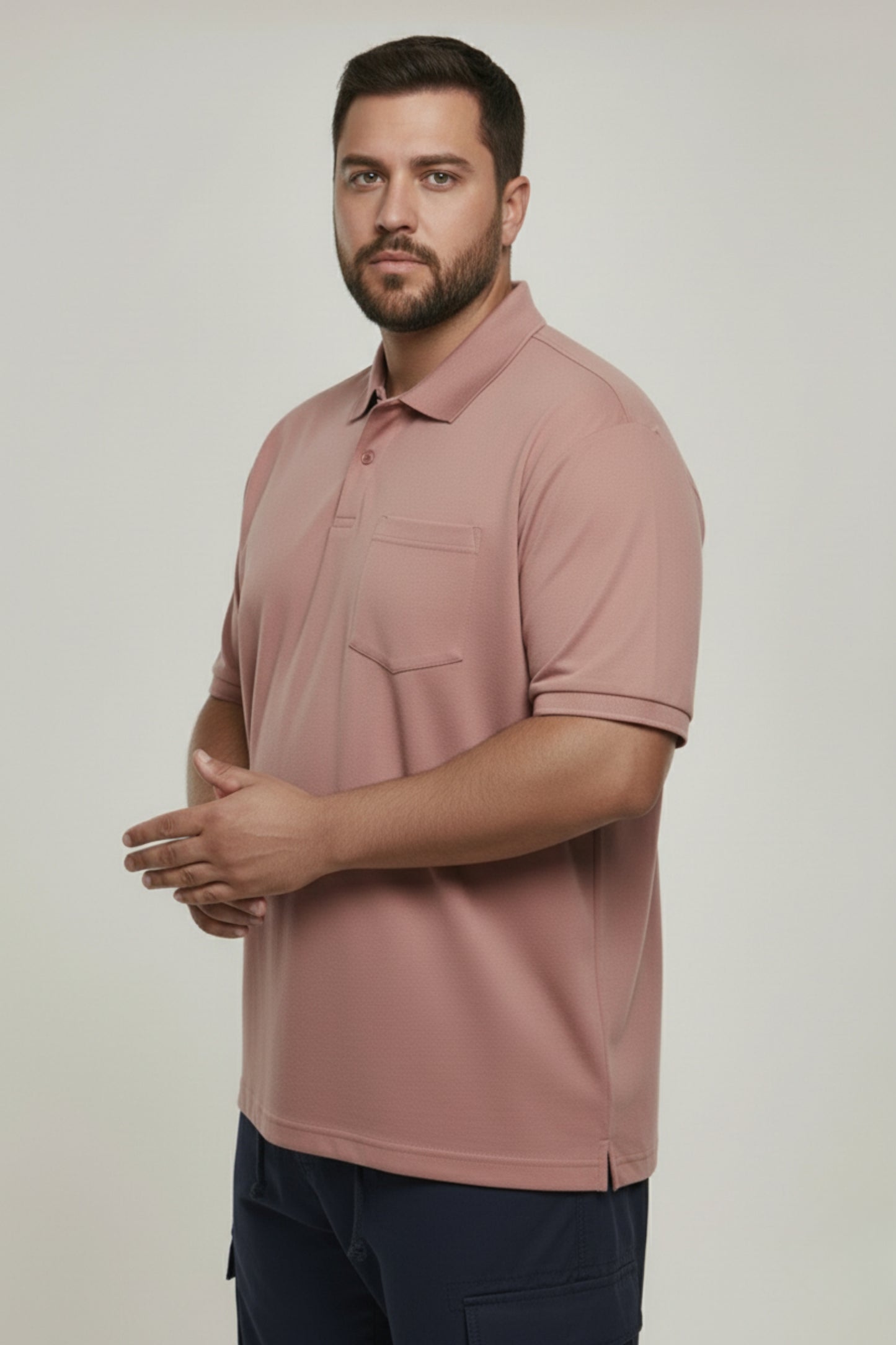 Rich Maroon - Smart Tech Pocket Polo Plus Size