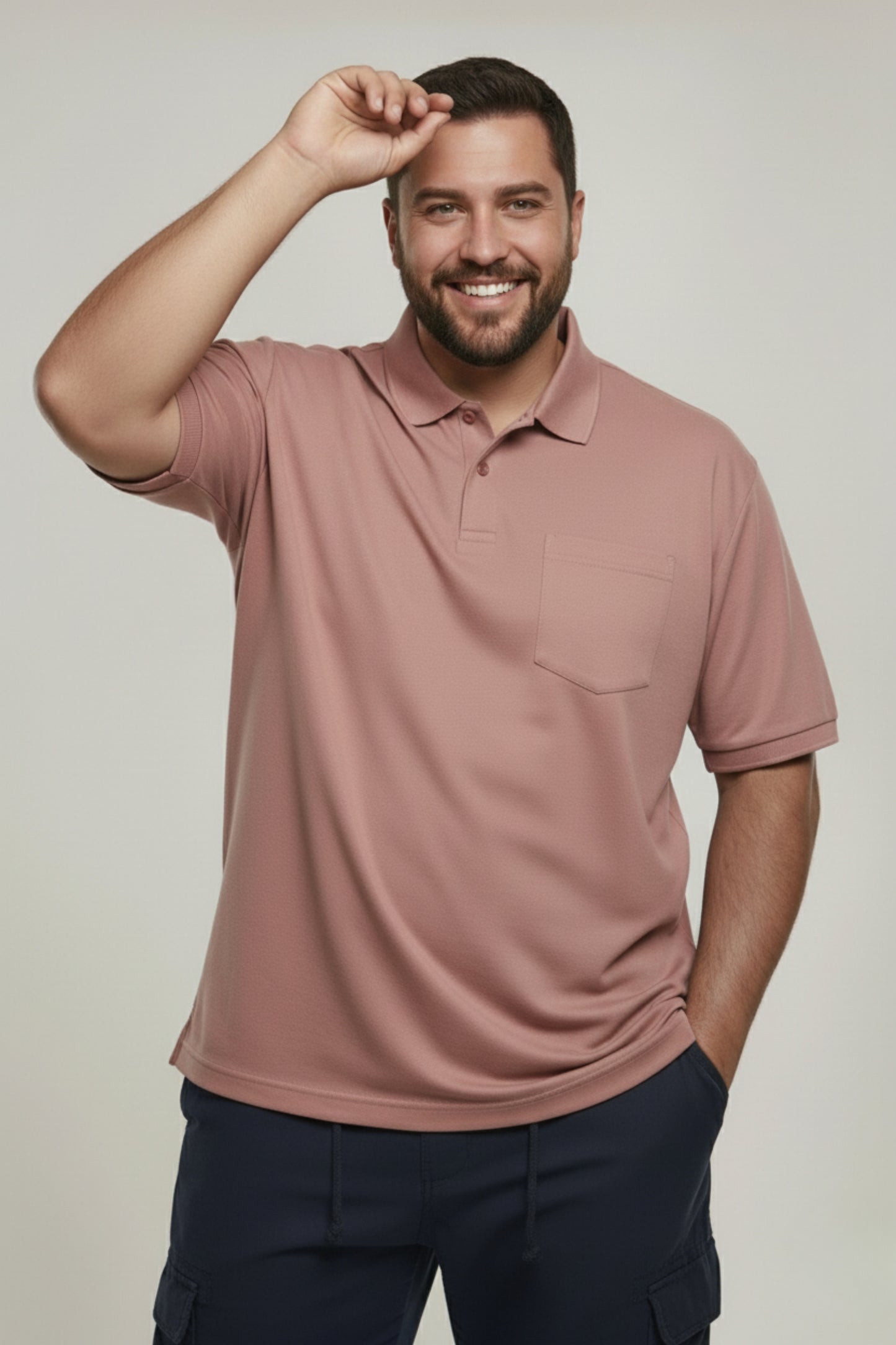 Rich Maroon - Smart Tech Pocket Polo Plus Size