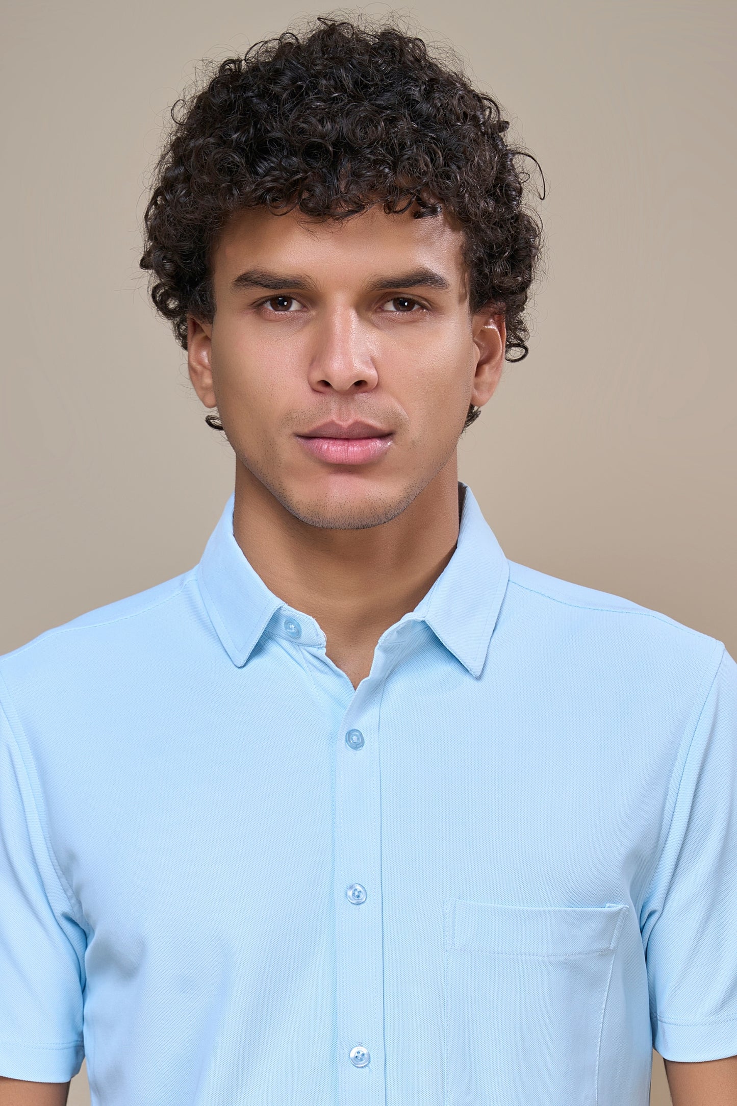 Powder Blue - Smart Tech Pocket Shirt Maxzone Clothing