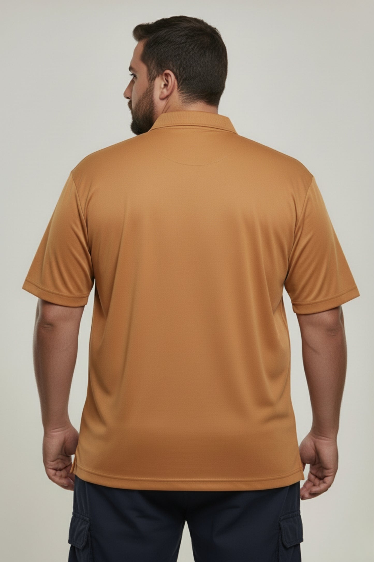 Caramel - Smart Tech Pocket Polo Plus Size