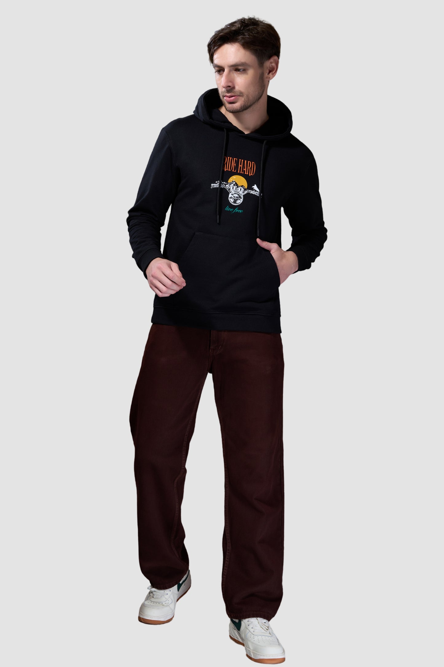 Black Ride Hard - Full Sleeve Hoodie