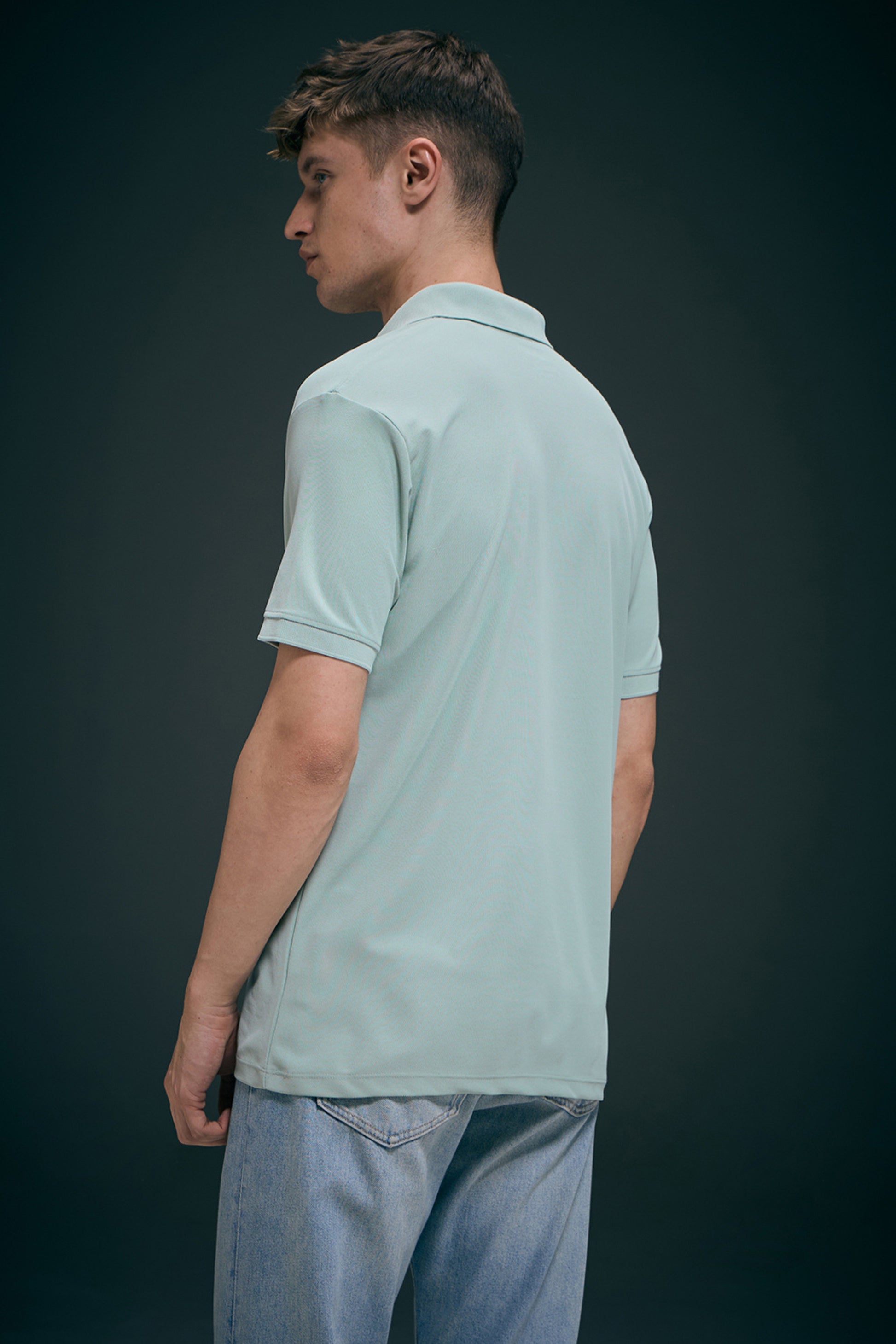 Sky Blue Smart Tech Pocket + Polo T-shirts Maxzone Clothing