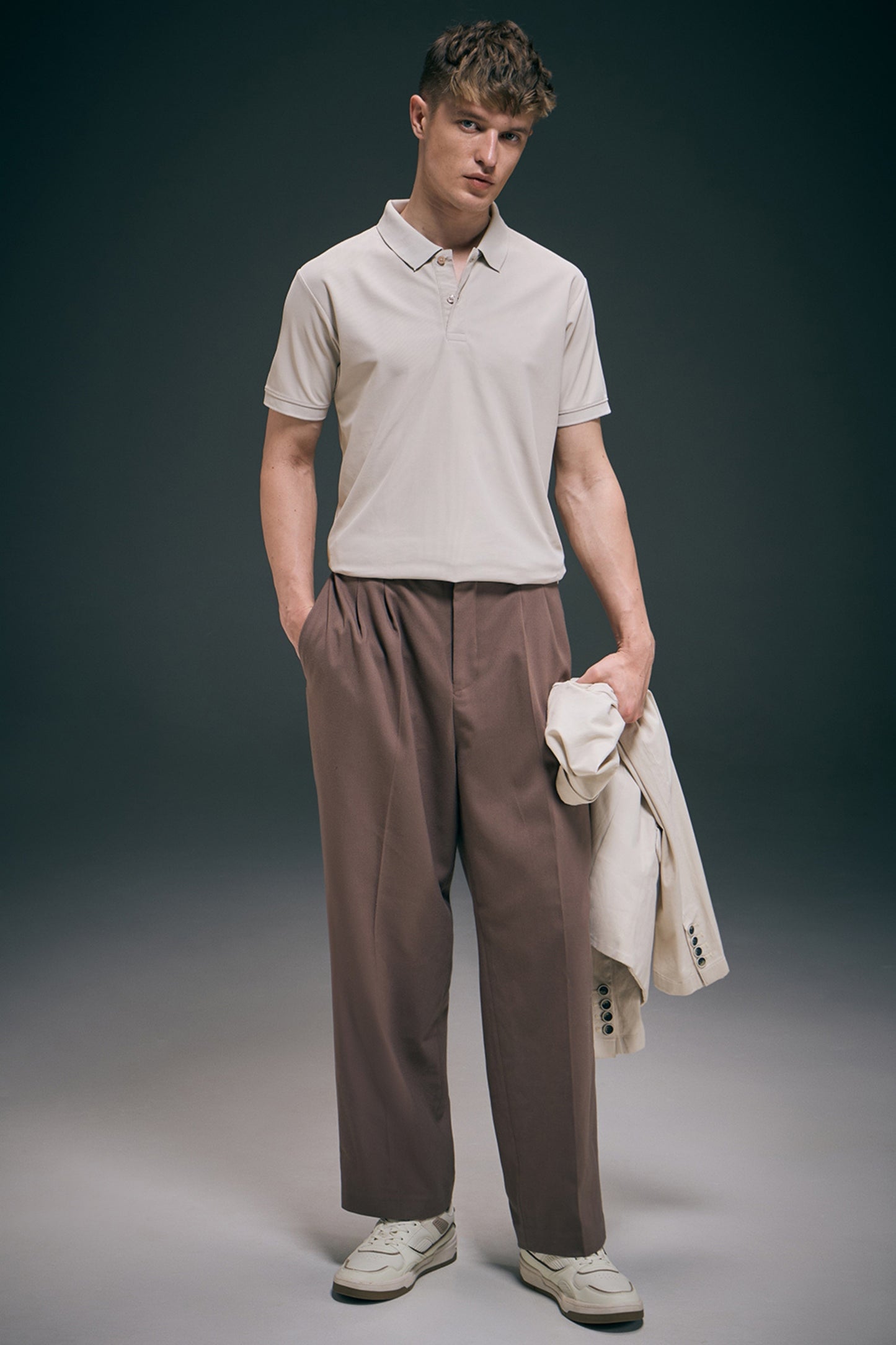 Smart tech polo - Soft Beige