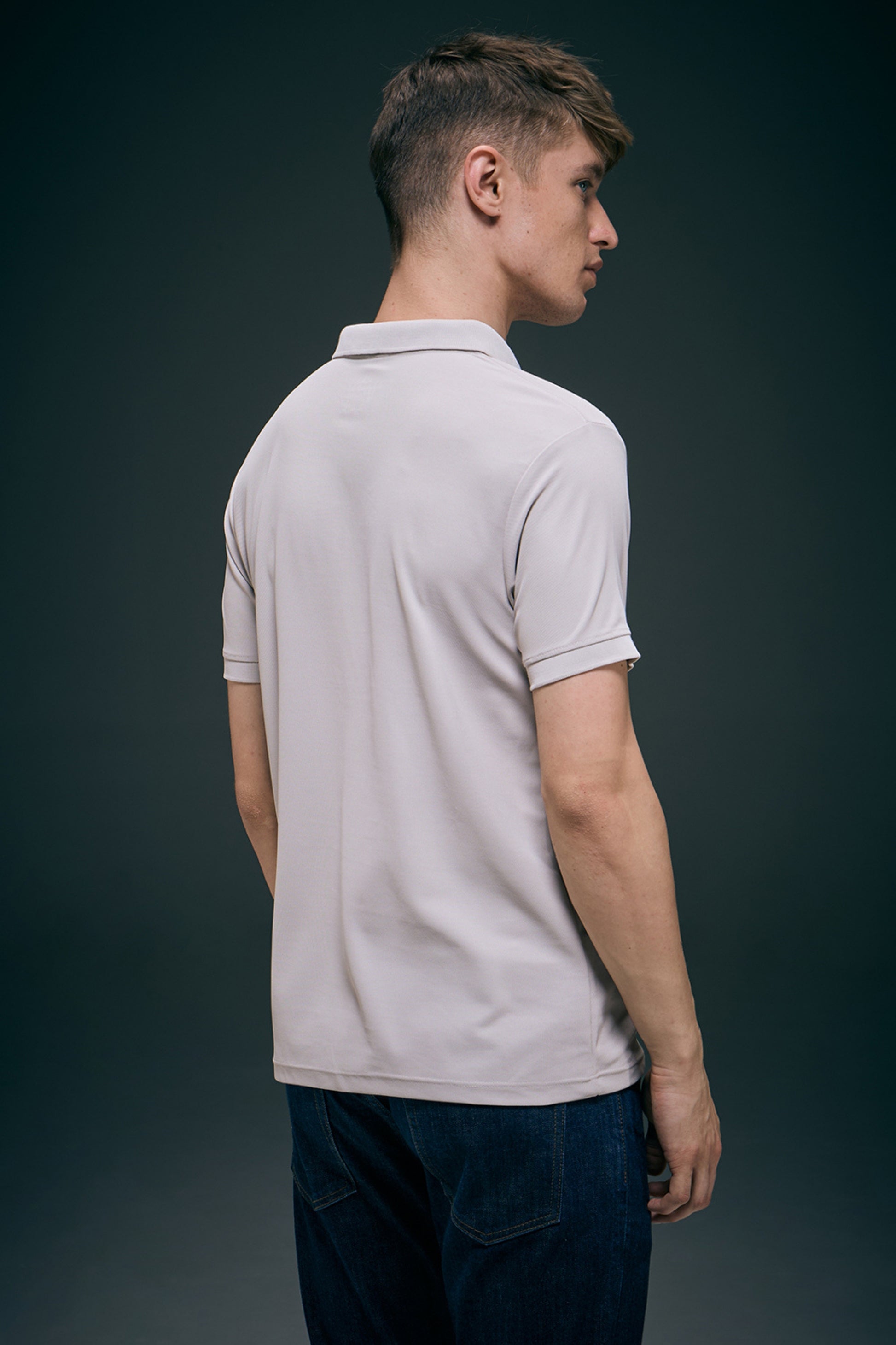 Smart tech polo - Grey Polo T-SHIRT Maxzone Clothing