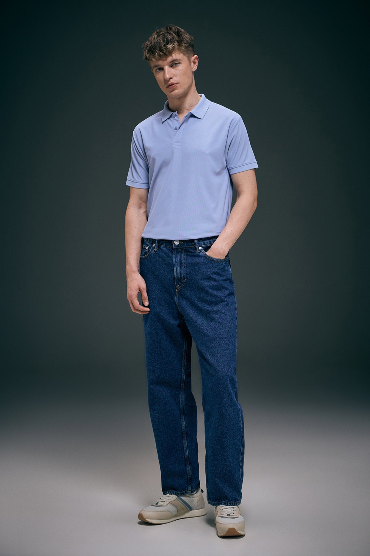 Smart tech polo - Ice Blue