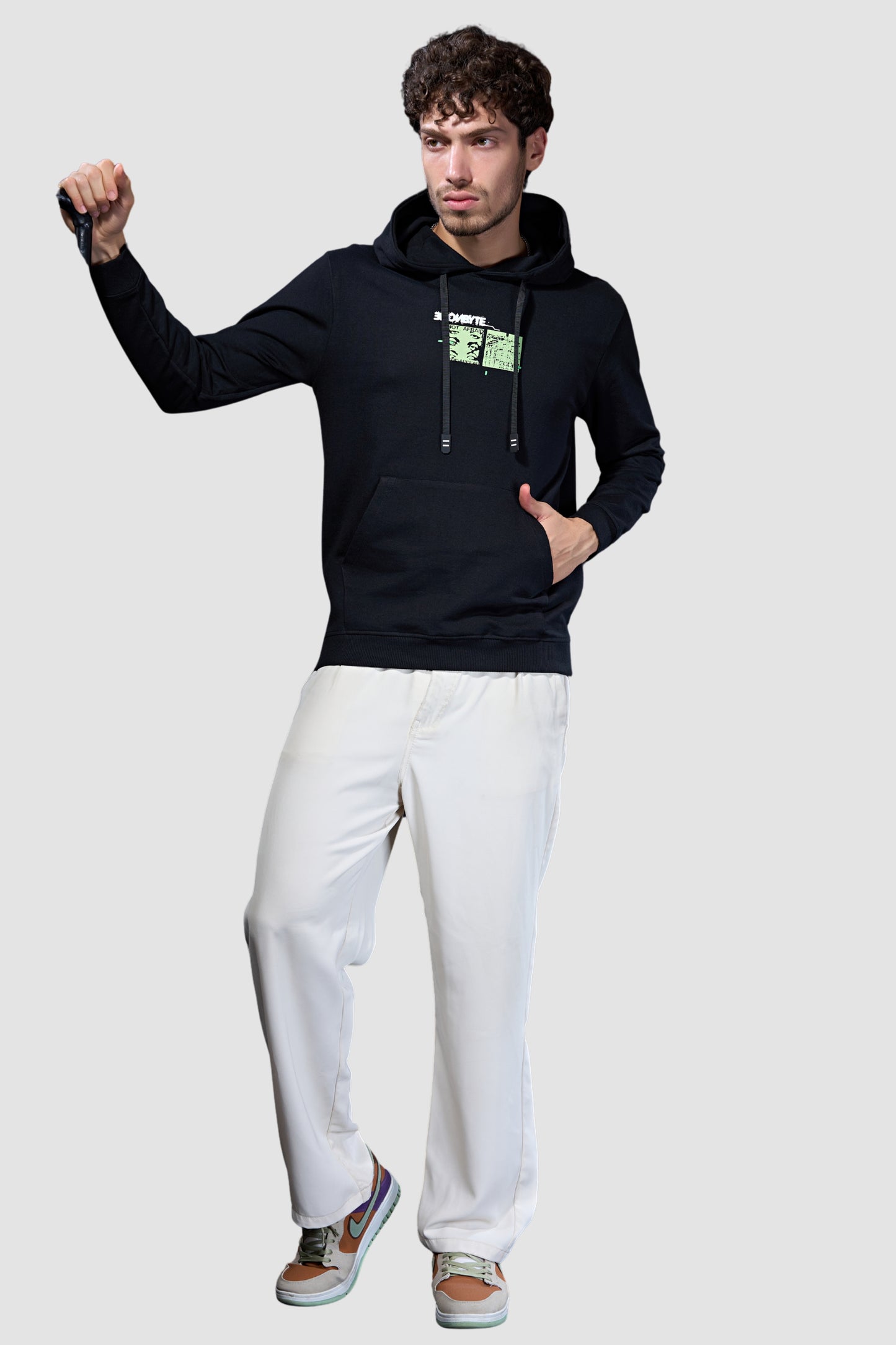 Black Nonebyte - Full Sleeve Hoodie
