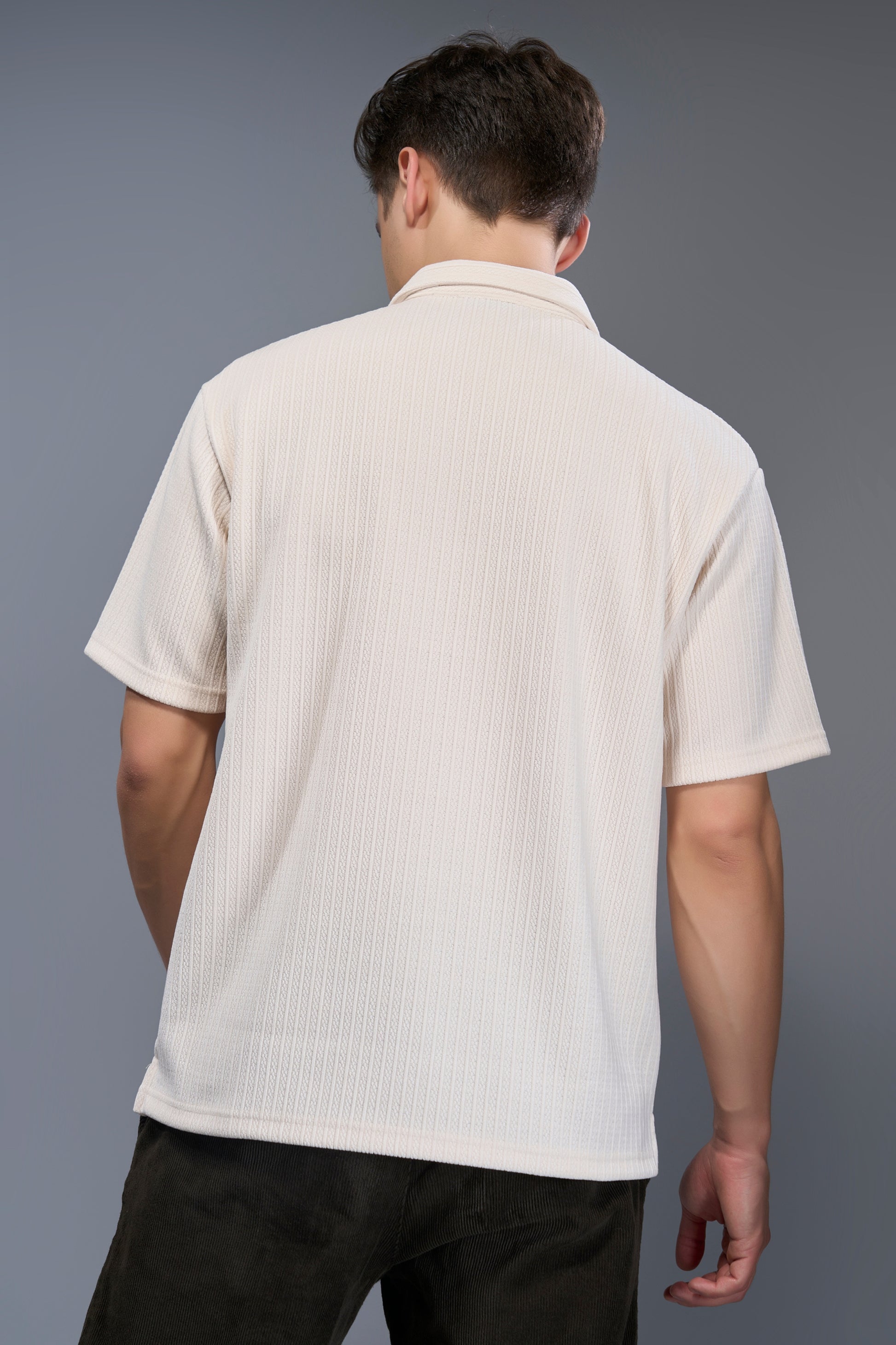 Powder White - Old Money Zip Polo Maxzone Clothing