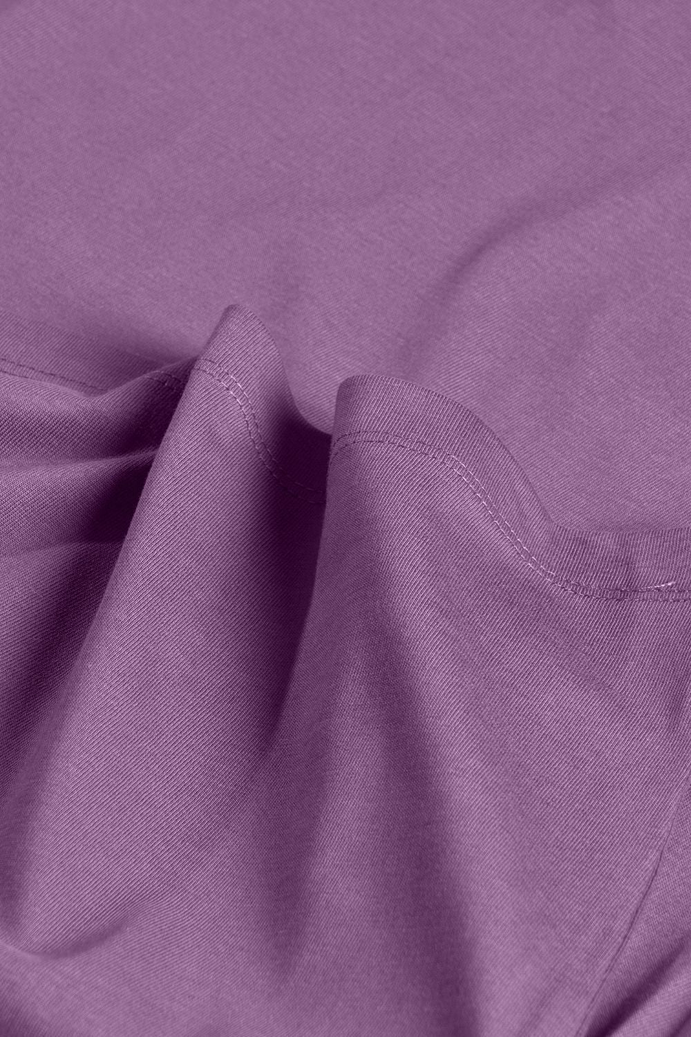 Light maroon colored, Solid T shirt for men, with half sleeves and round neck, clothing close up.