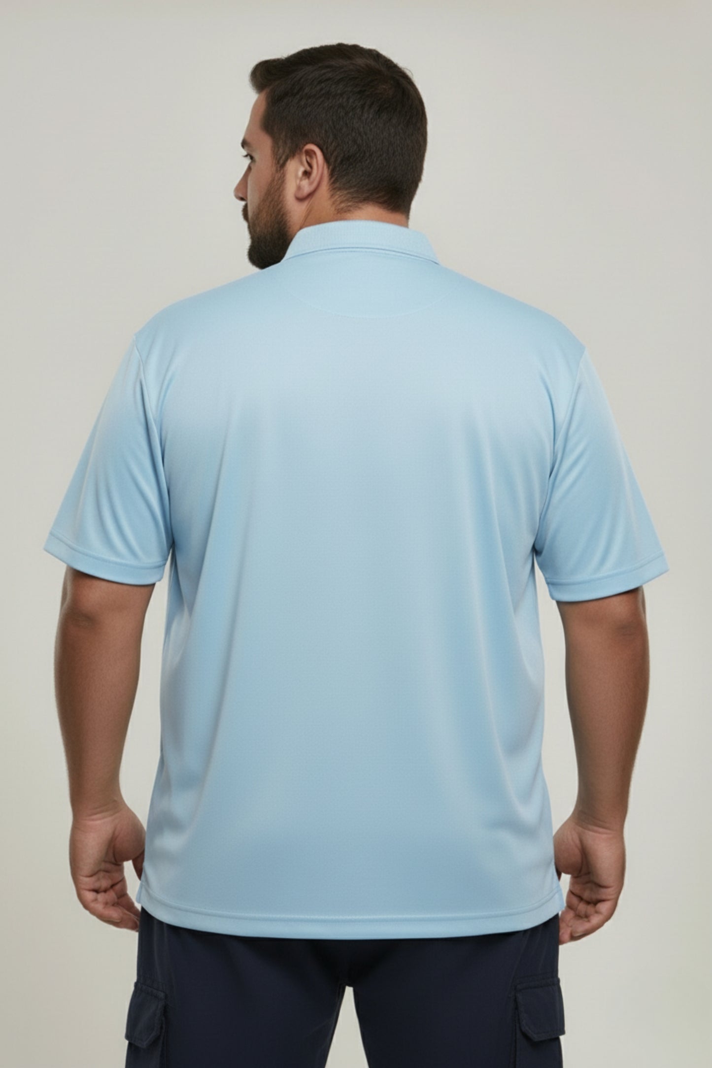 Sky Blue - Smart Tech Pocket Polo Plus Size