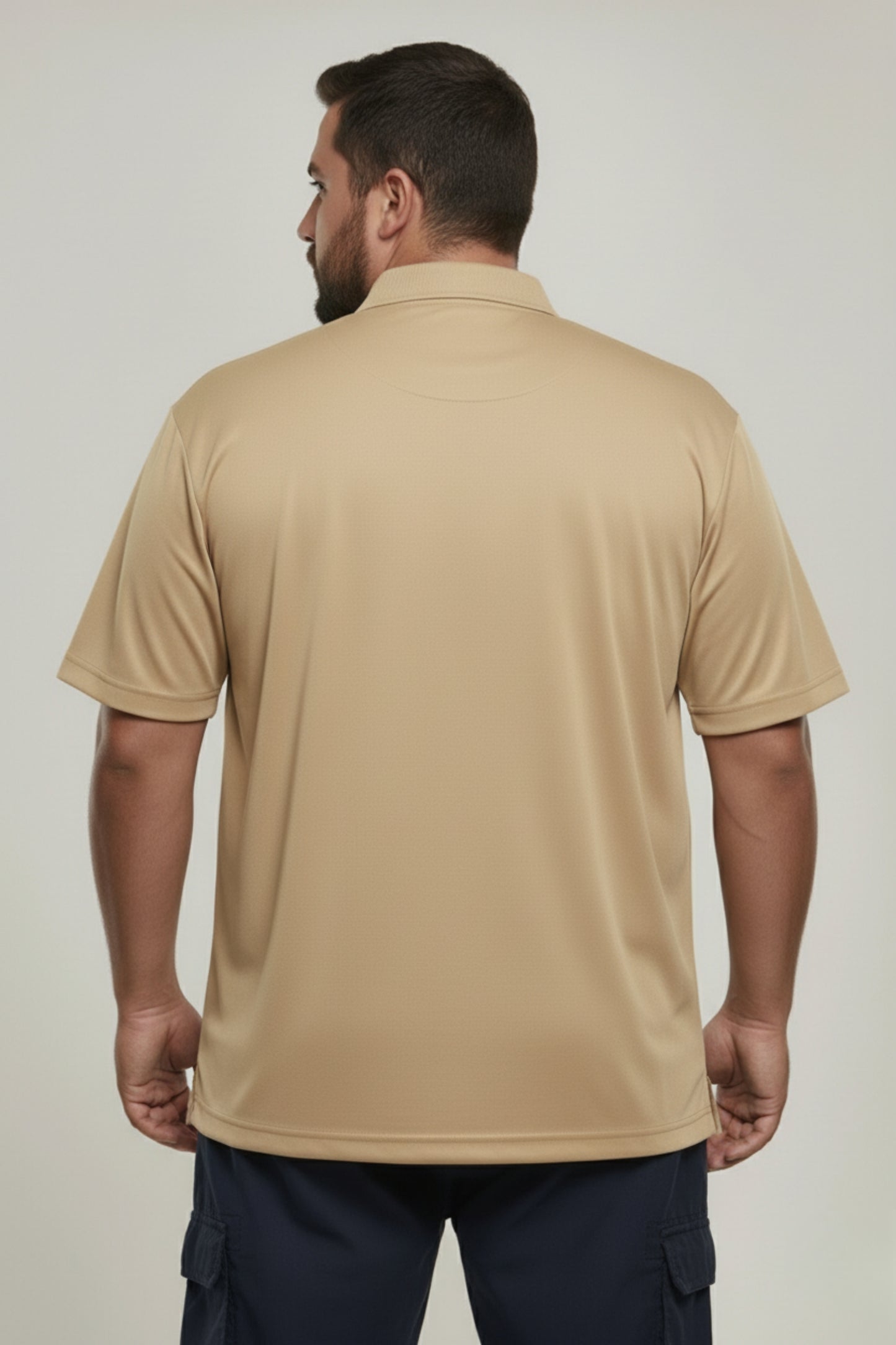Light Yellow - Smart Tech Pocket Polo Plus Size