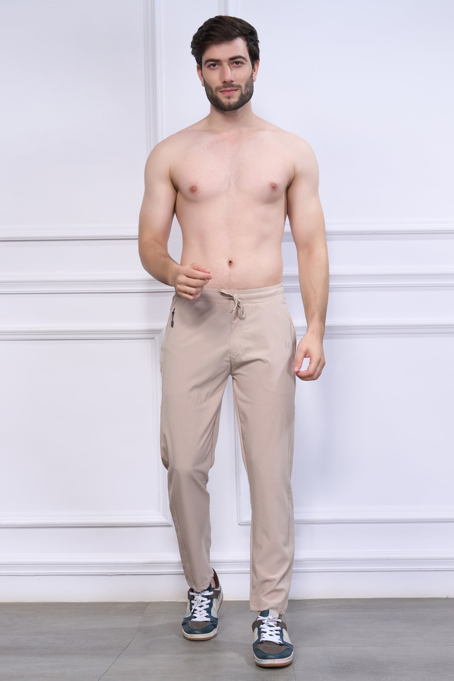 Drawstring Beige 365 Track Pant