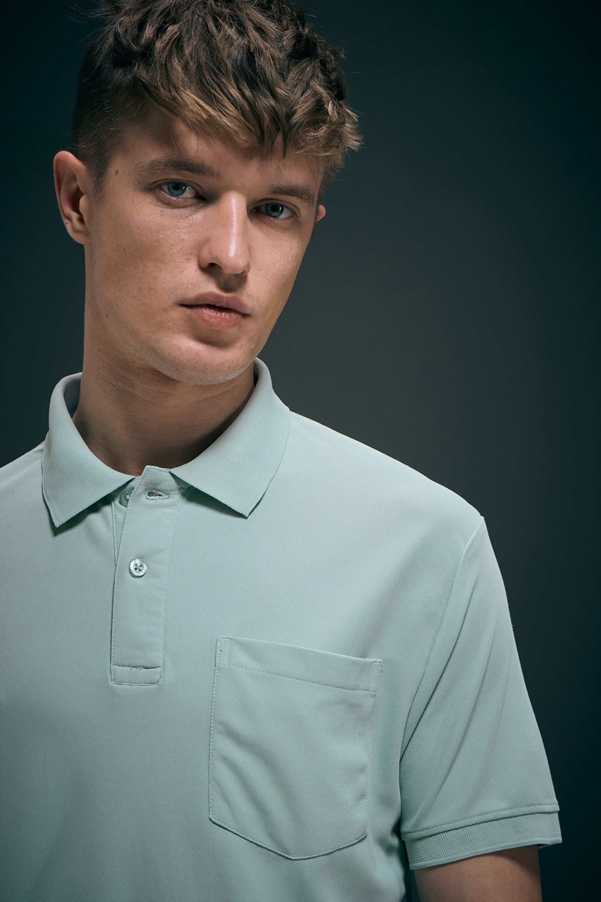 Sky Blue Smart Tech Pocket + Polo T-shirts Maxzone Clothing