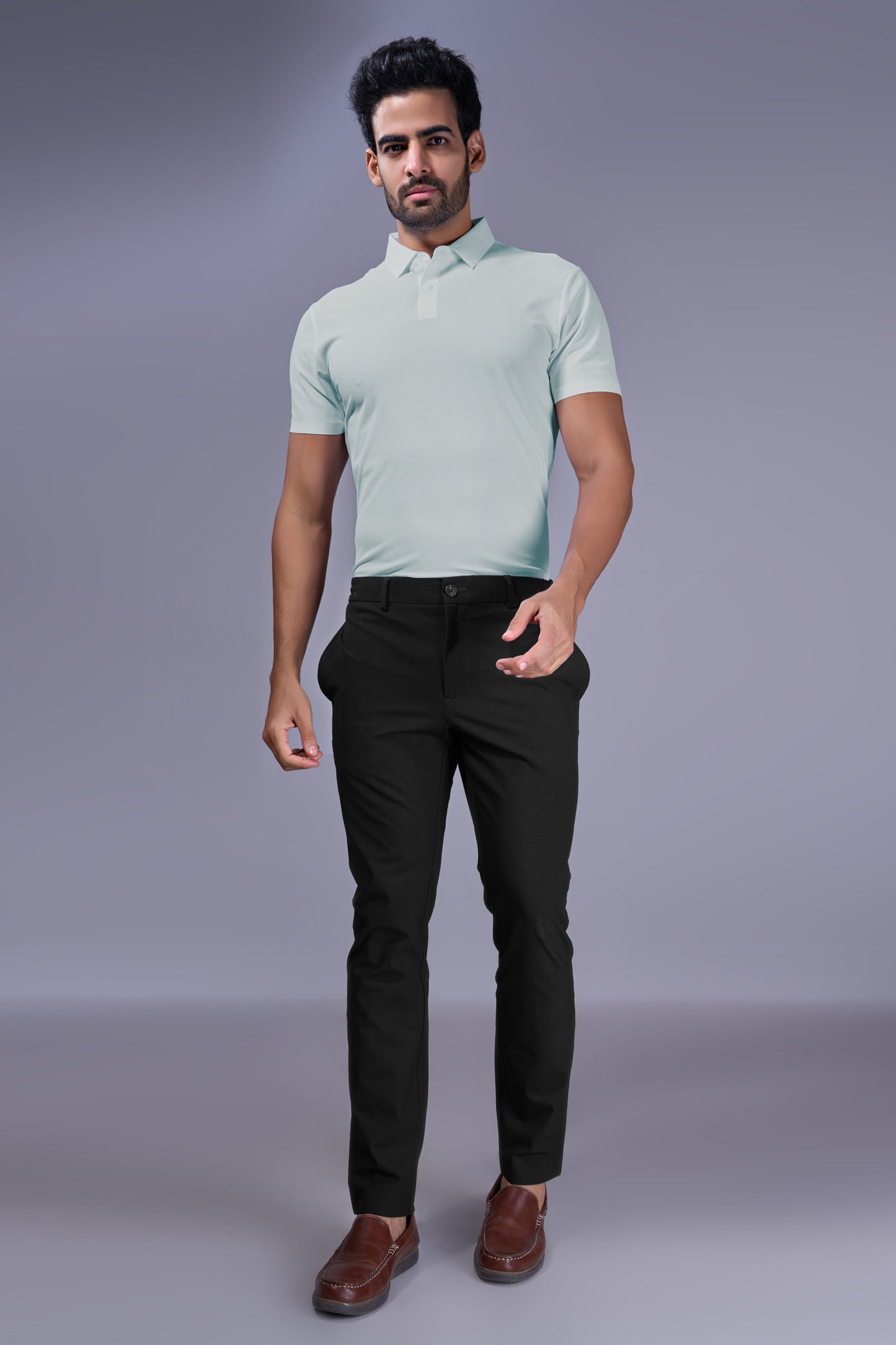 Sky Blue - 2 Button Stitchless Polo