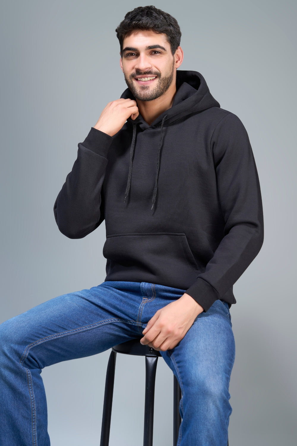 Black Hoodie Hoodies Maxzone Clothing M