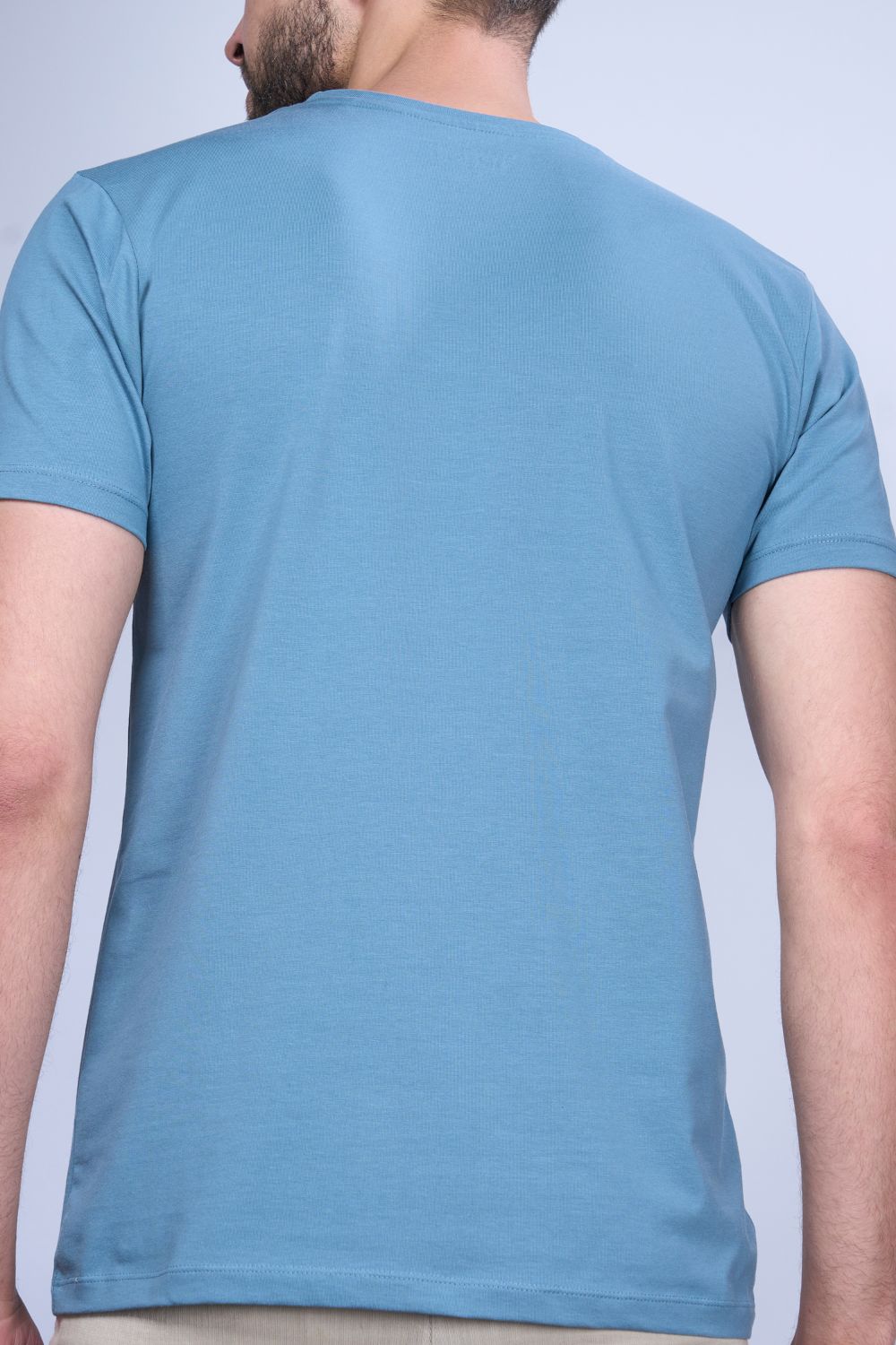A model wearing Spark: White colored Label Free Cotton Short Boxers for Men with side pocket.