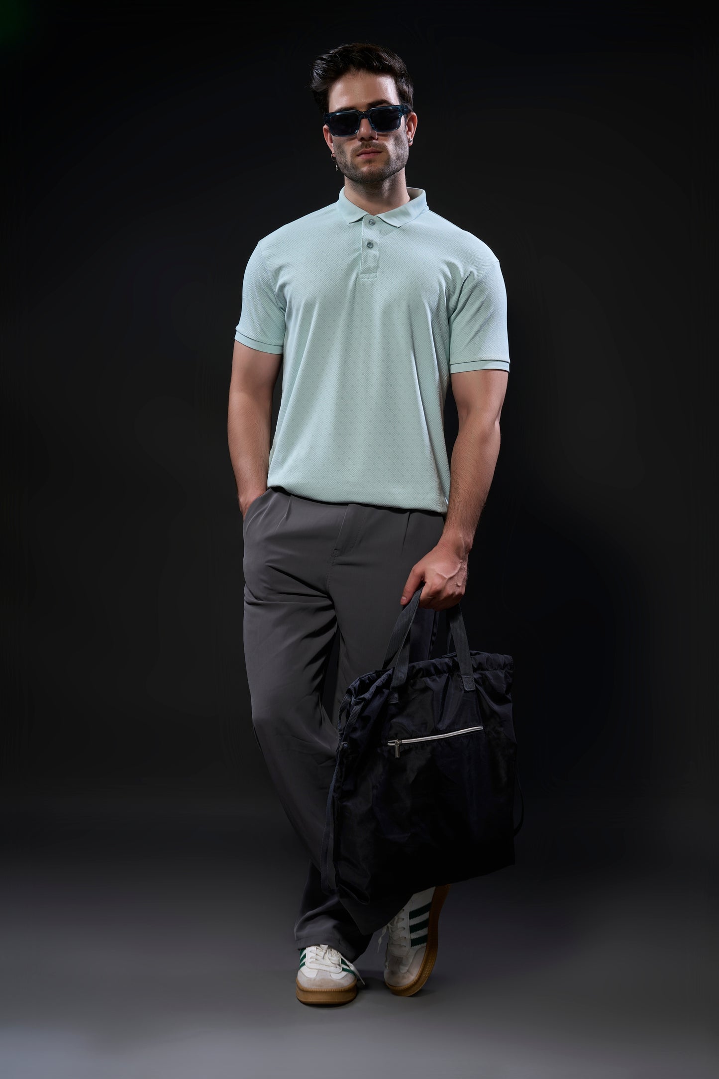 Coral Blue - Structure Knit Smart Tech Polo