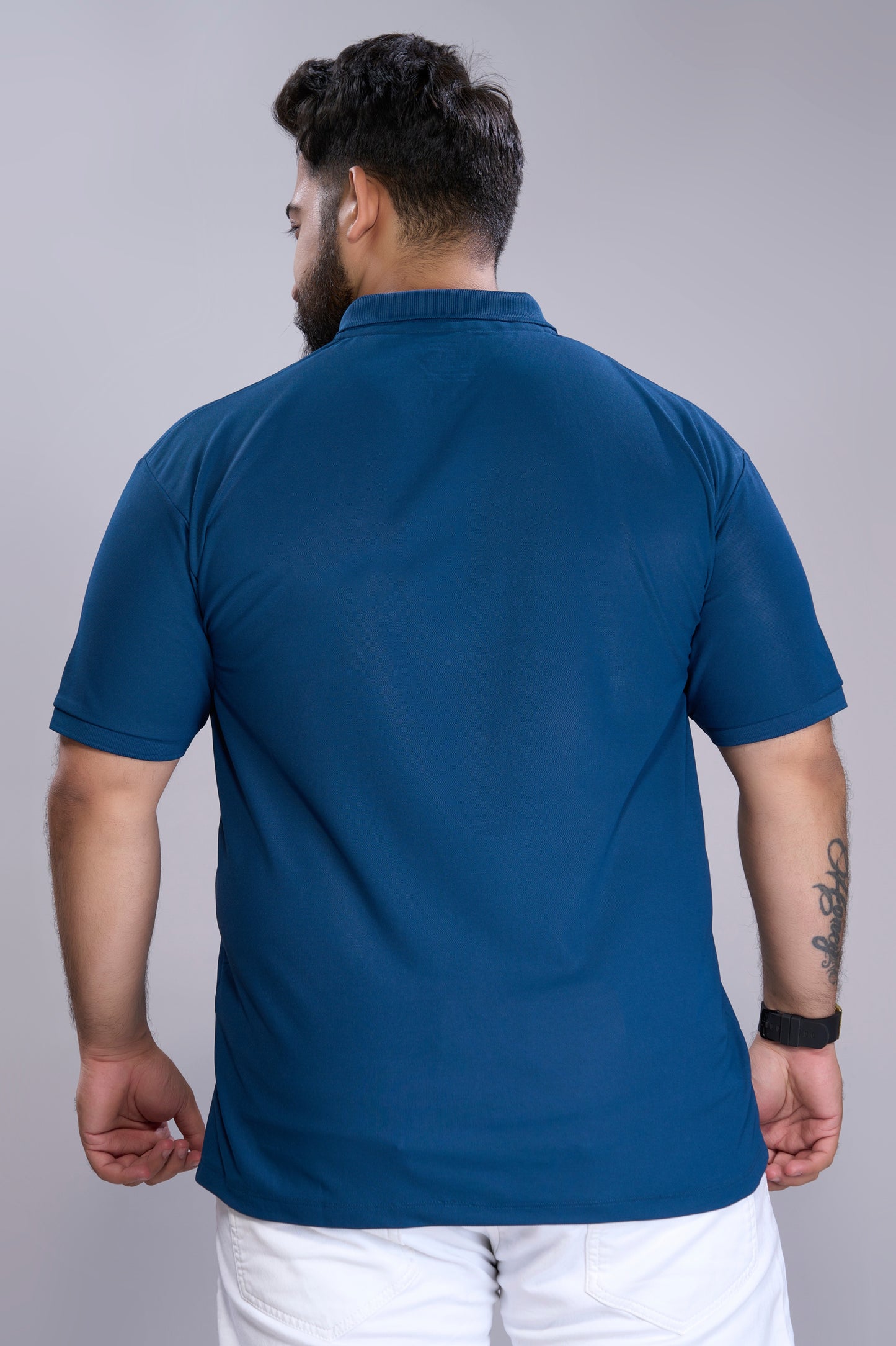 Teal Navy - Smart Tech Polo Plus Size