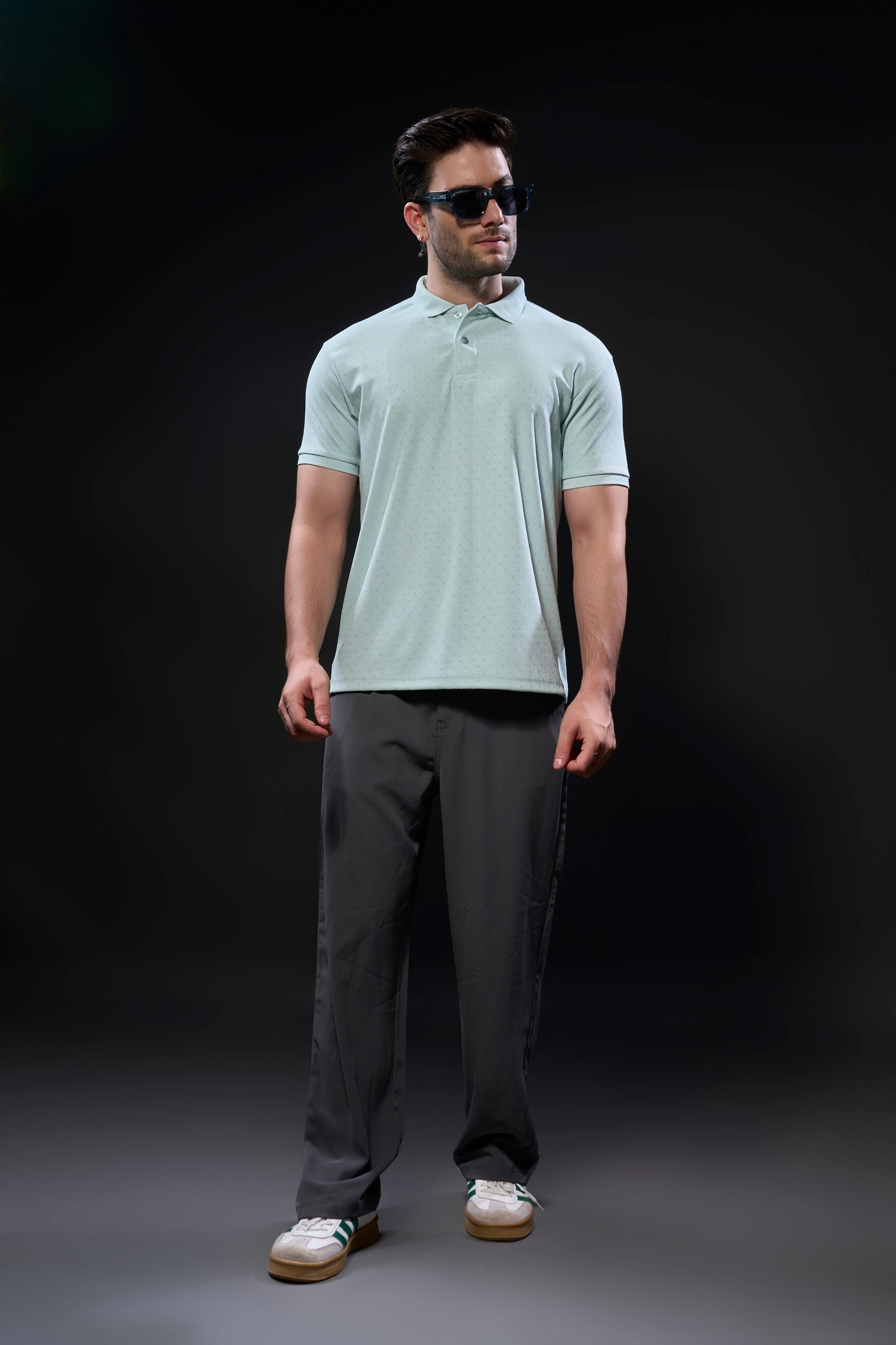 Coral Blue - Structure Knit Smart Tech Polo
