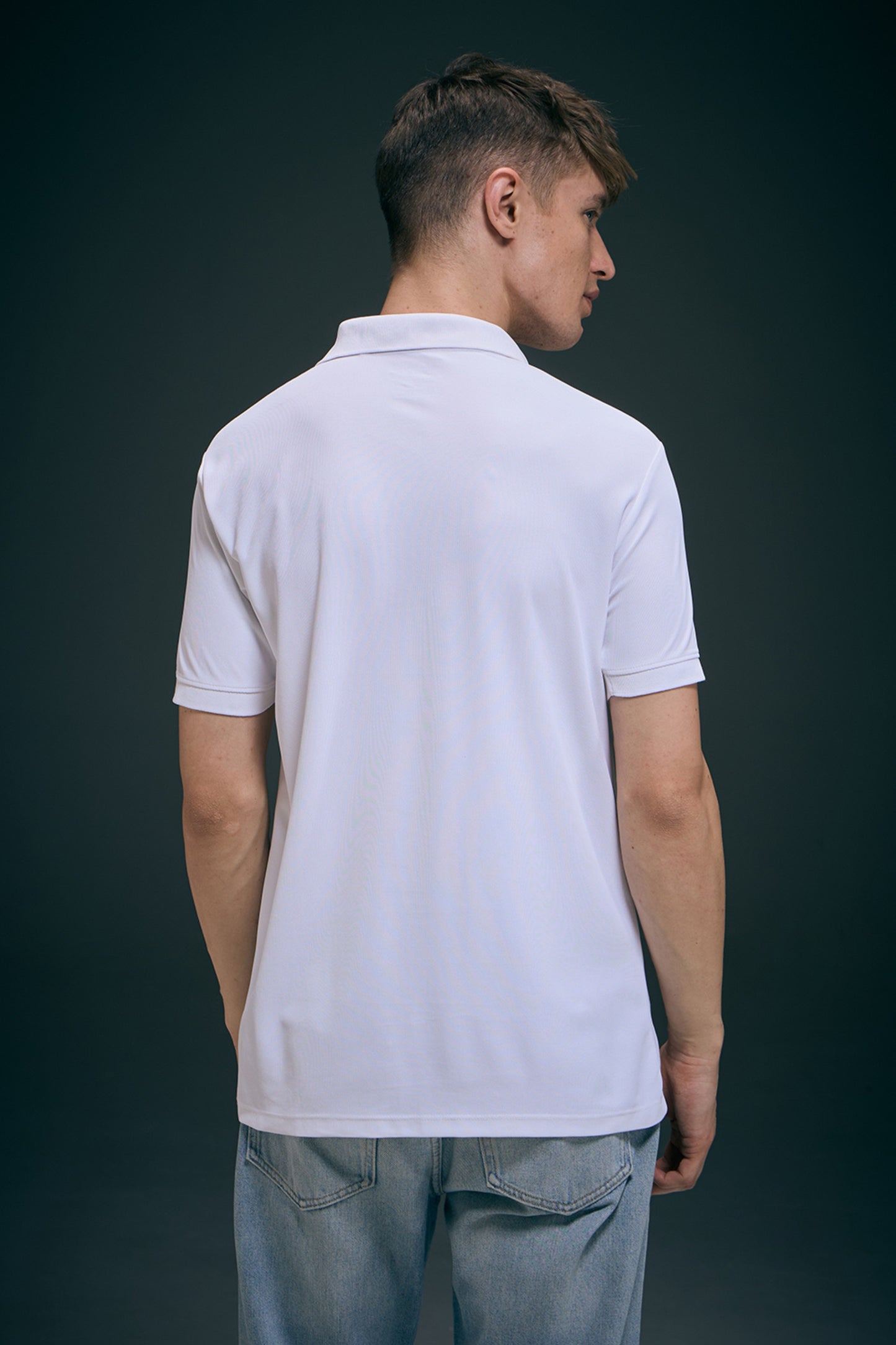 White Smart Tech Pocket + Polo T-shirts Maxzone Clothing