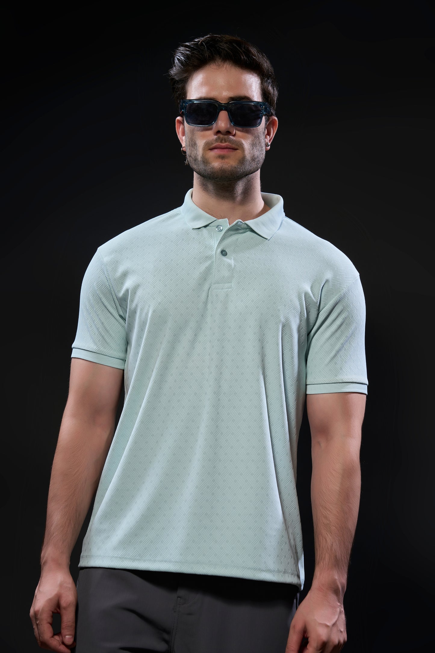 Coral Blue - Structure Knit Smart Tech Polo