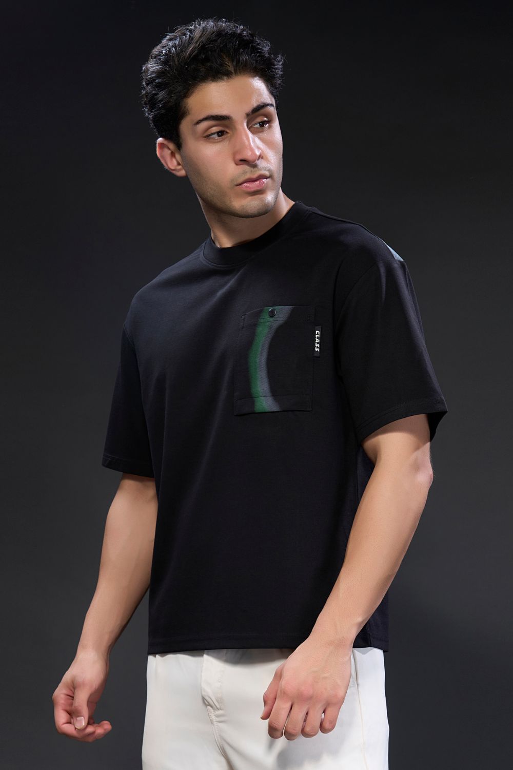 Black Attitude Print - Oversize T-shirt