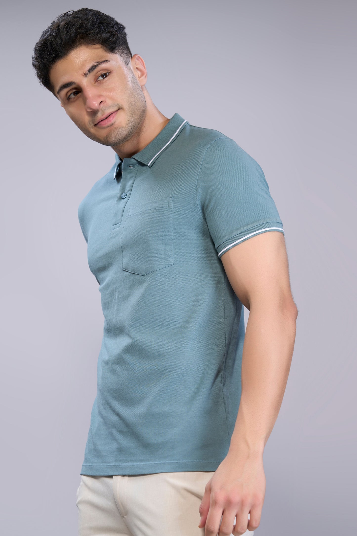 Air Blue - Identity Pocket Polo