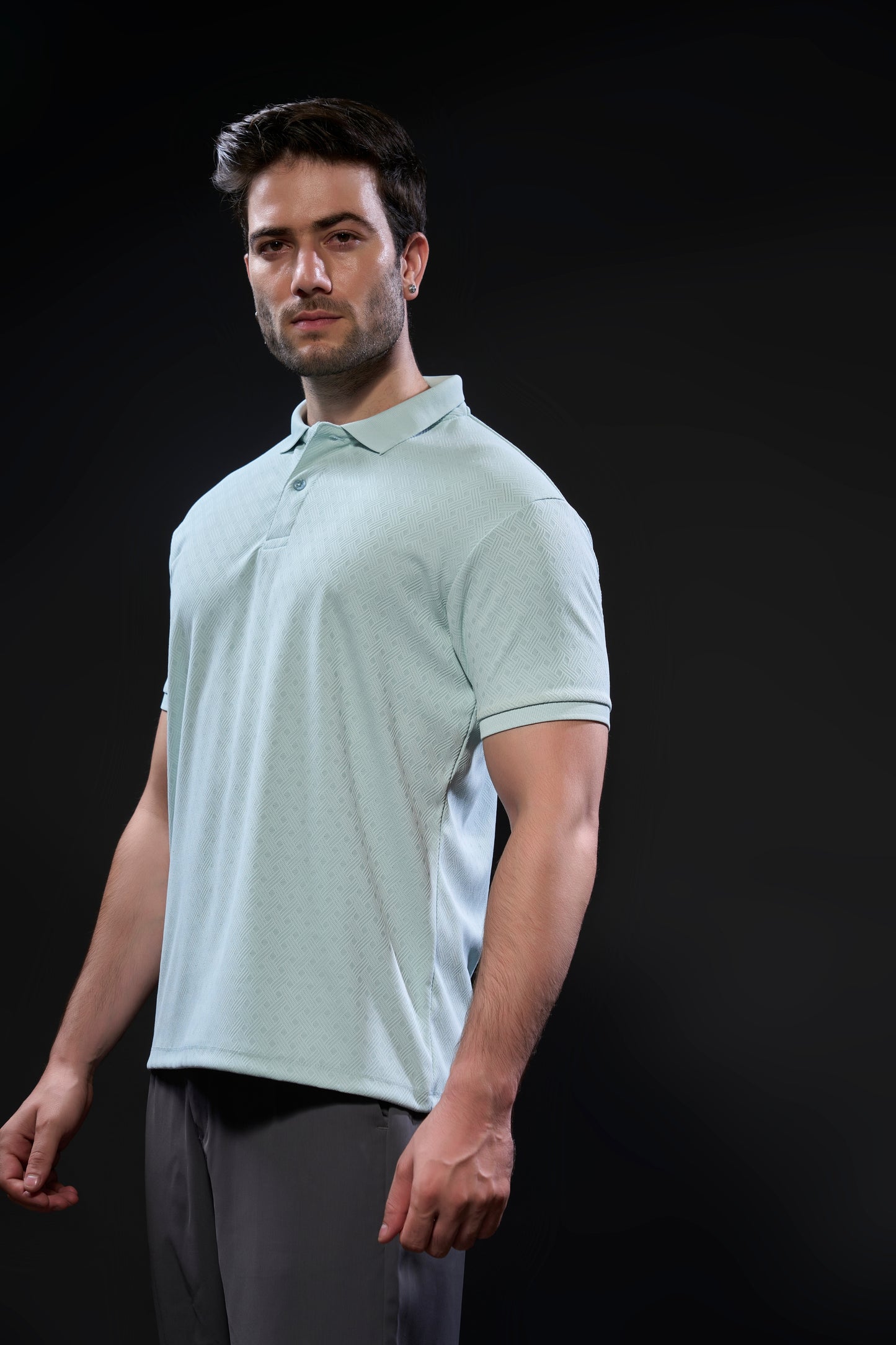 Coral Blue - Structure Knit Smart Tech Polo